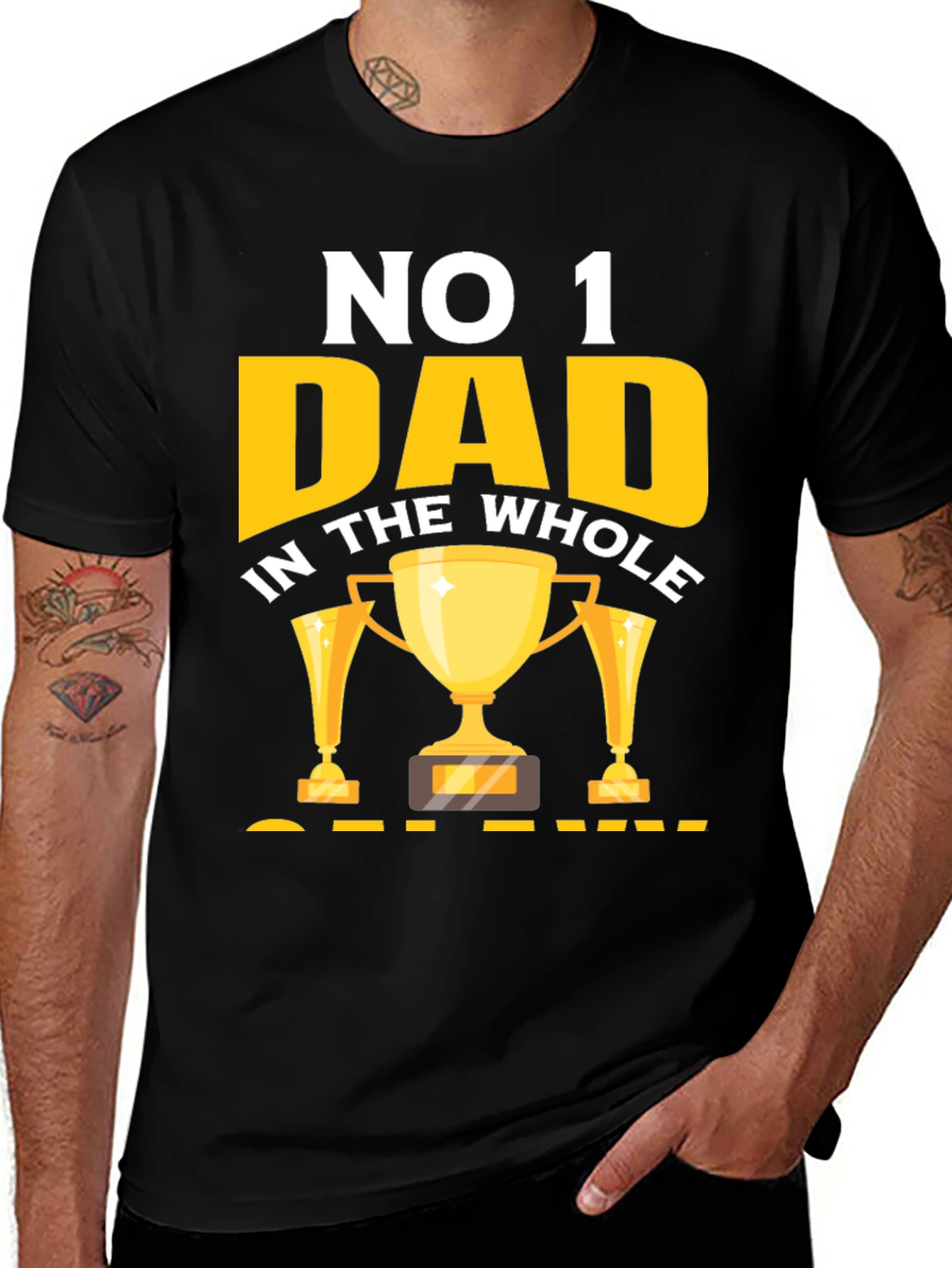 Variant 13 of No. 1 Dad T-Shirt - Trophy Design