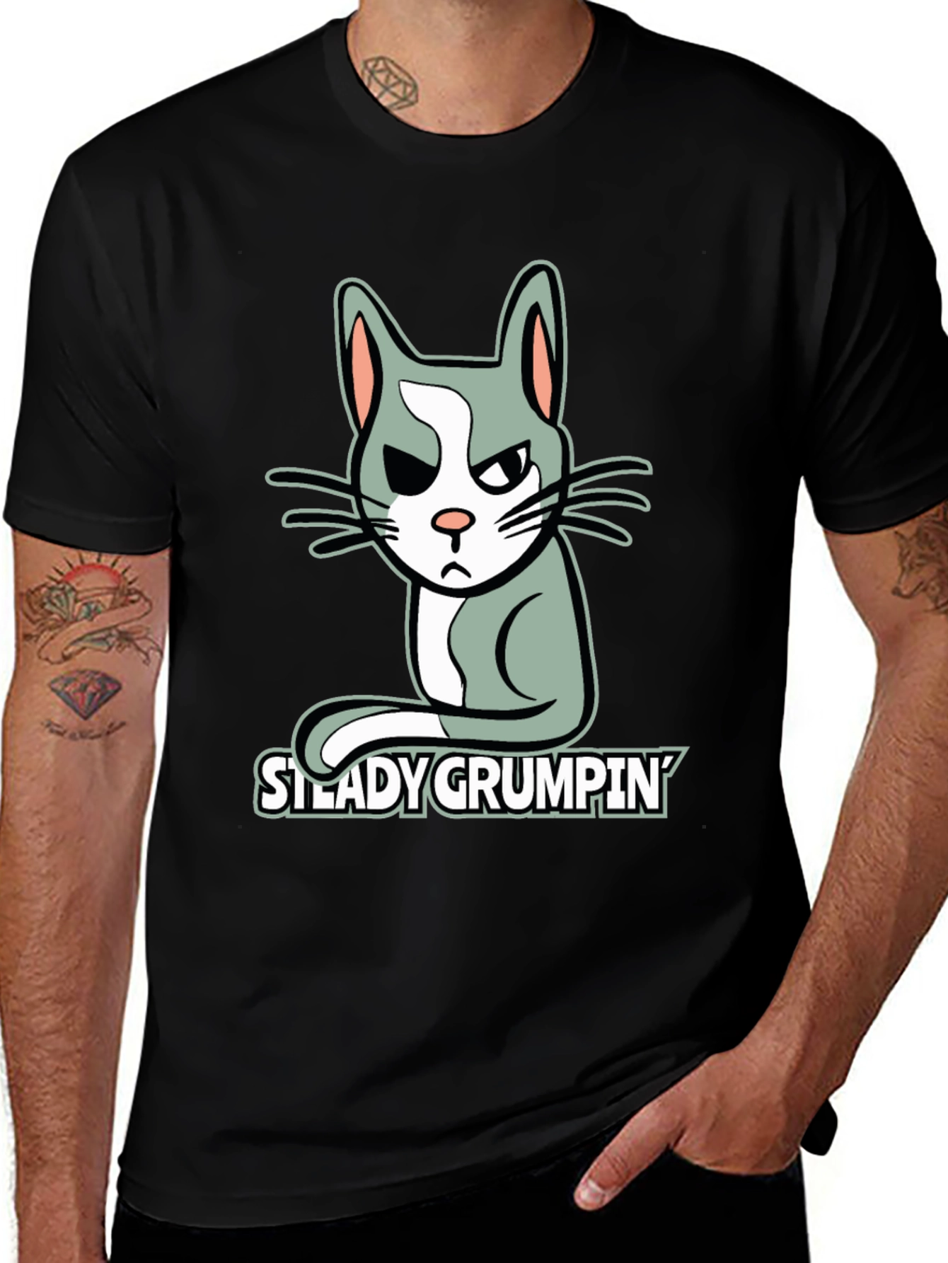 Variant 28 of Grumpy Cat T-Shirt - Steady Grumpin' Tee