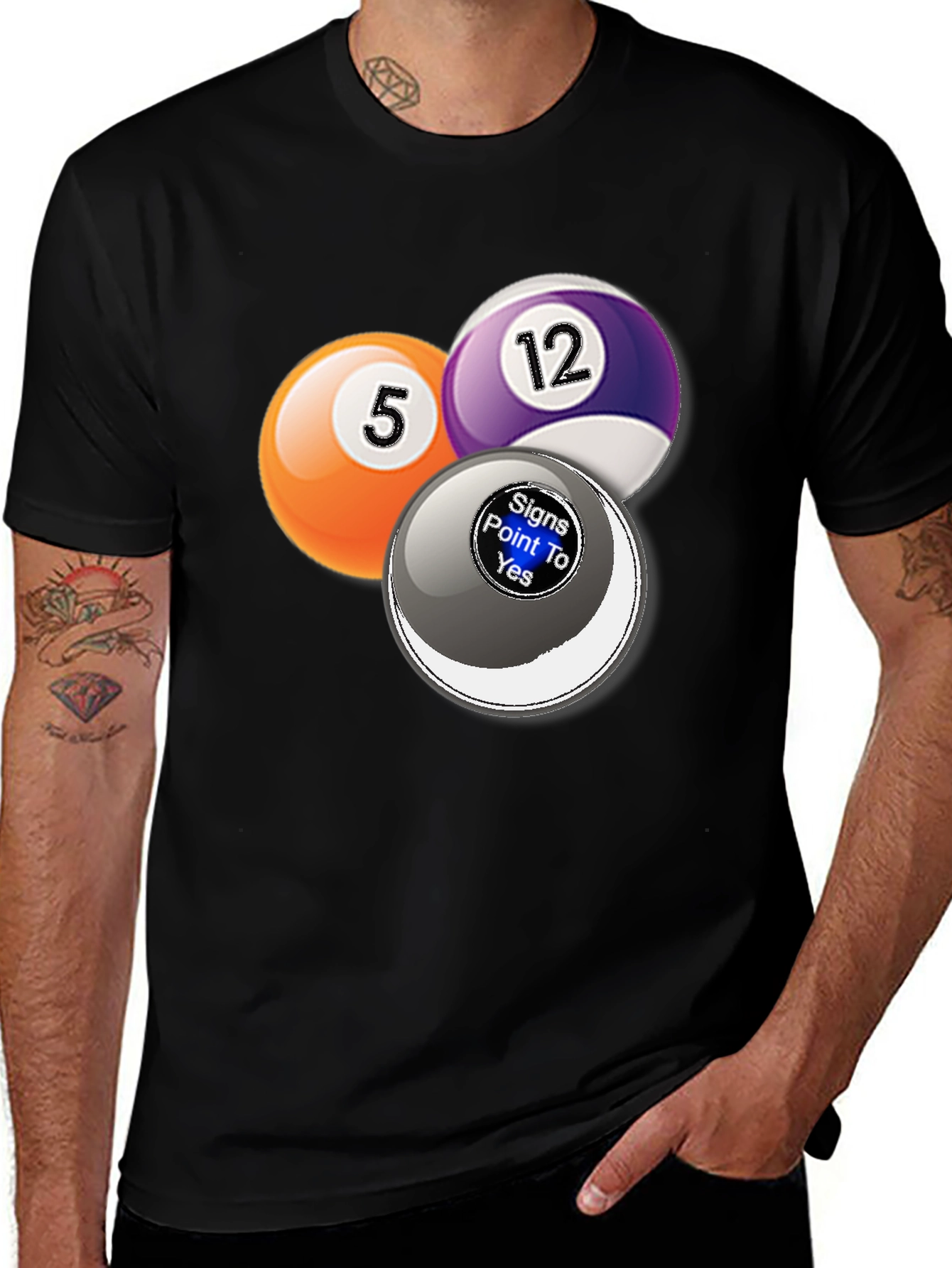 Variant 6 of Billiards Graphic T-Shirt - Novelty Pool Ball Tee