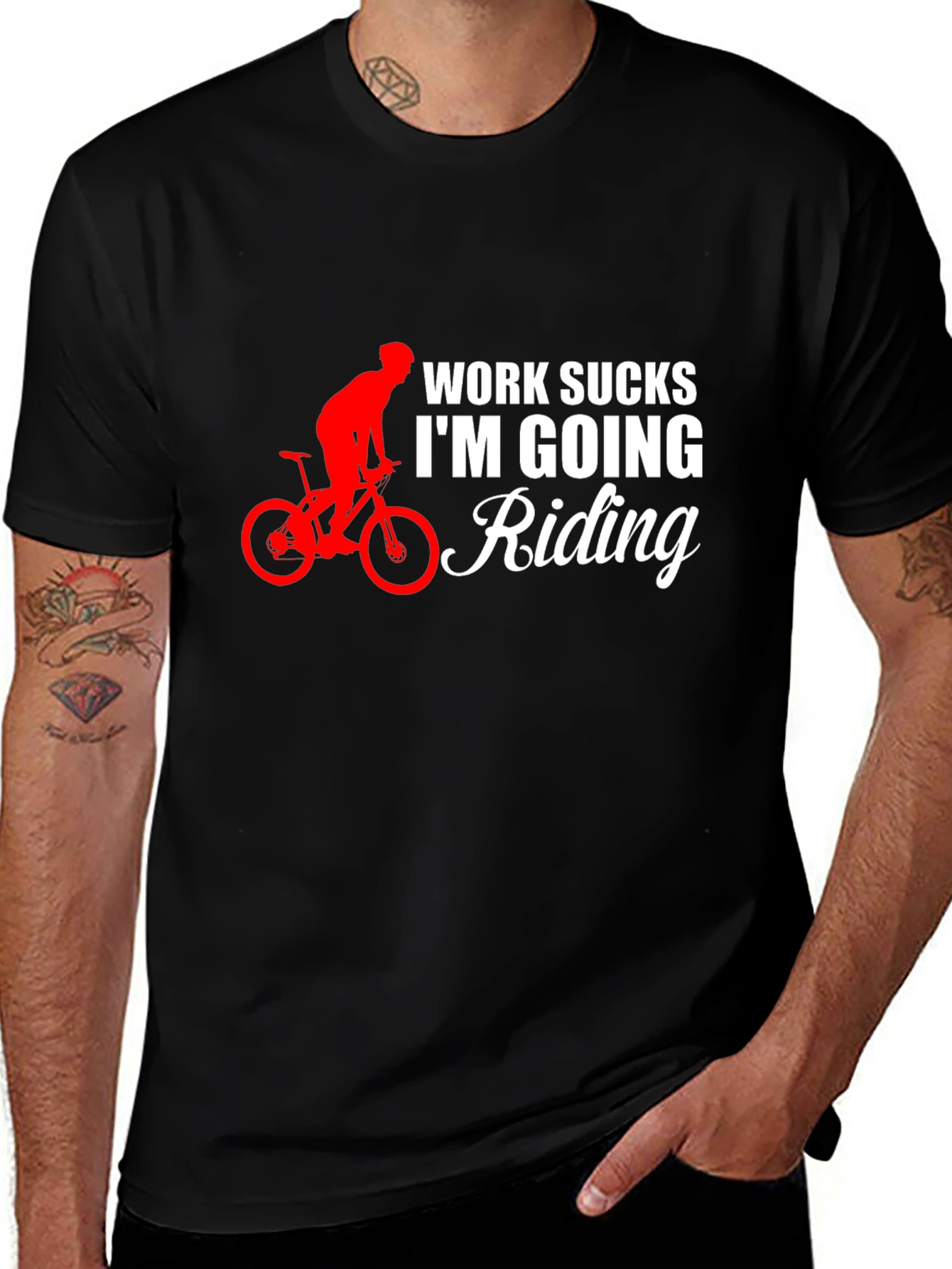 Variant 16 of Work Sucks Riding T-Shirt