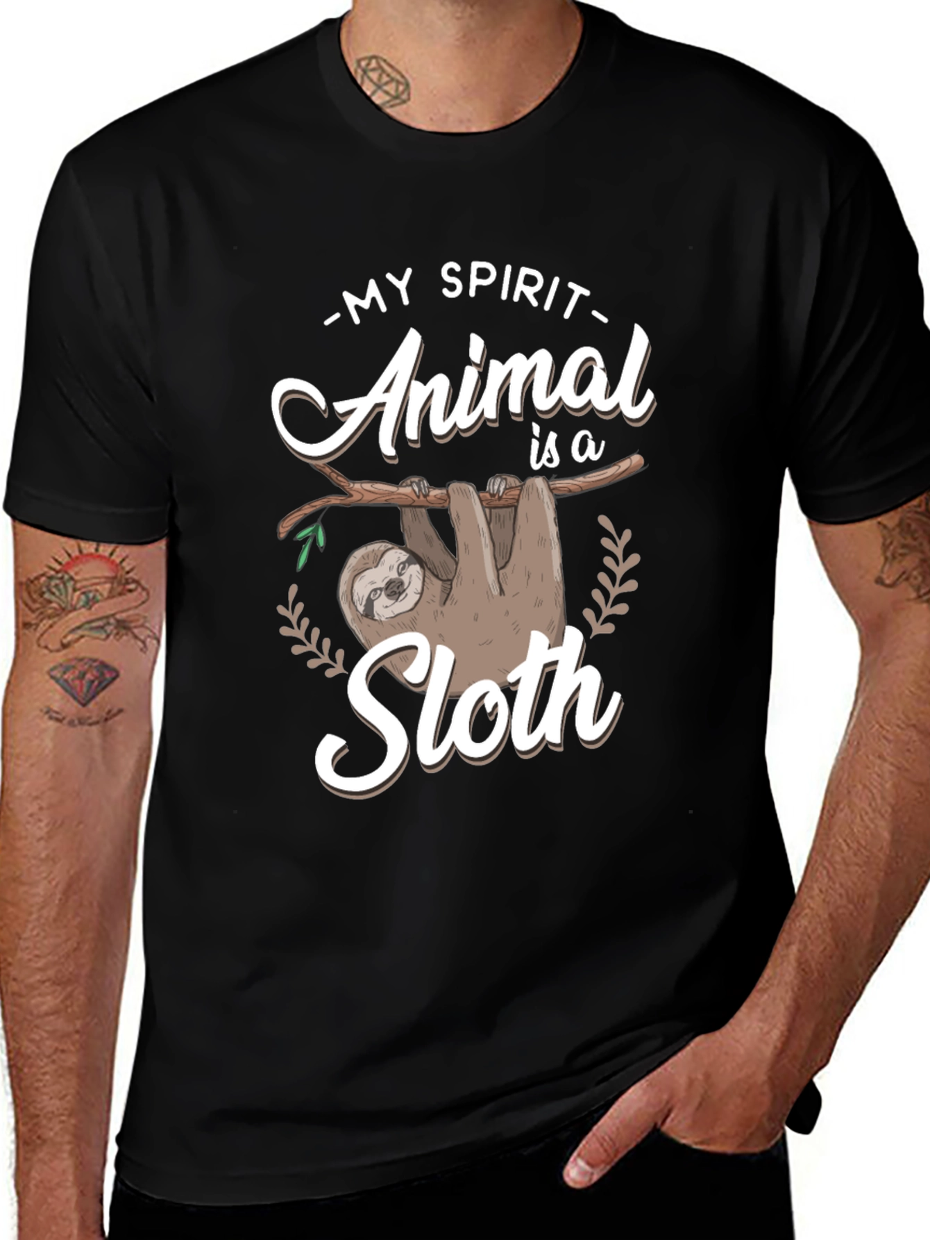 Variant 23 of My Spirit Animal is a Sloth Graphic Tee