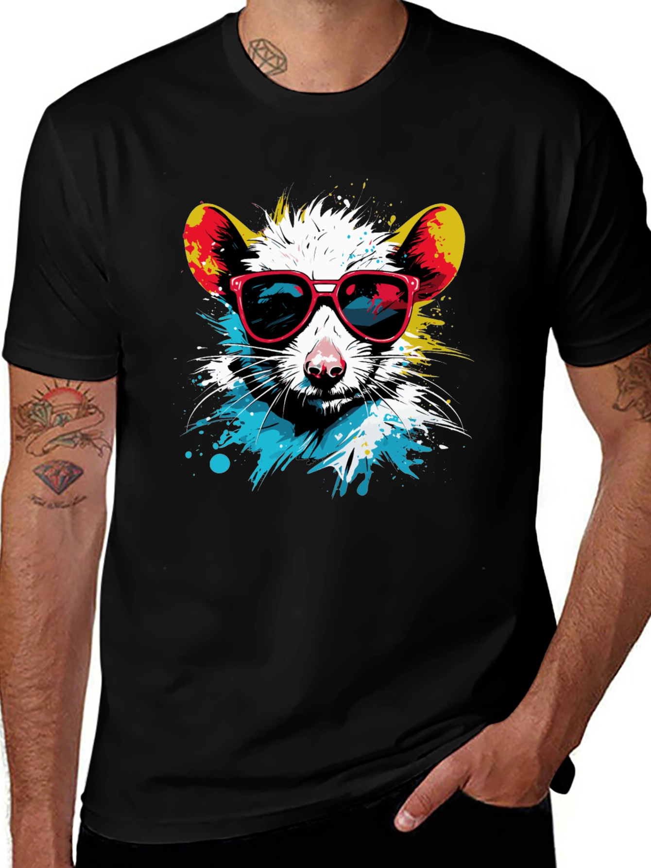 Variant 12 of Cool Rat Graphic T-Shirt
