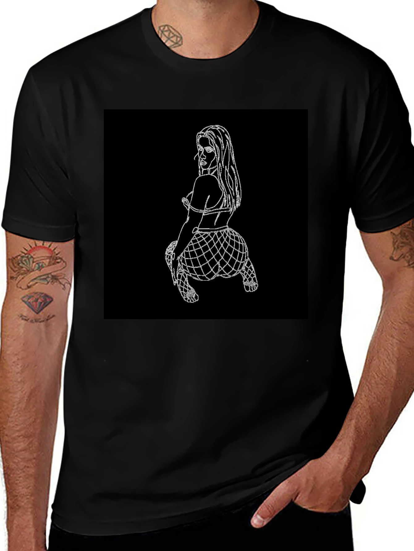 Variant 14 of Unique Graphic Tee - Black Shirt with Bold Design