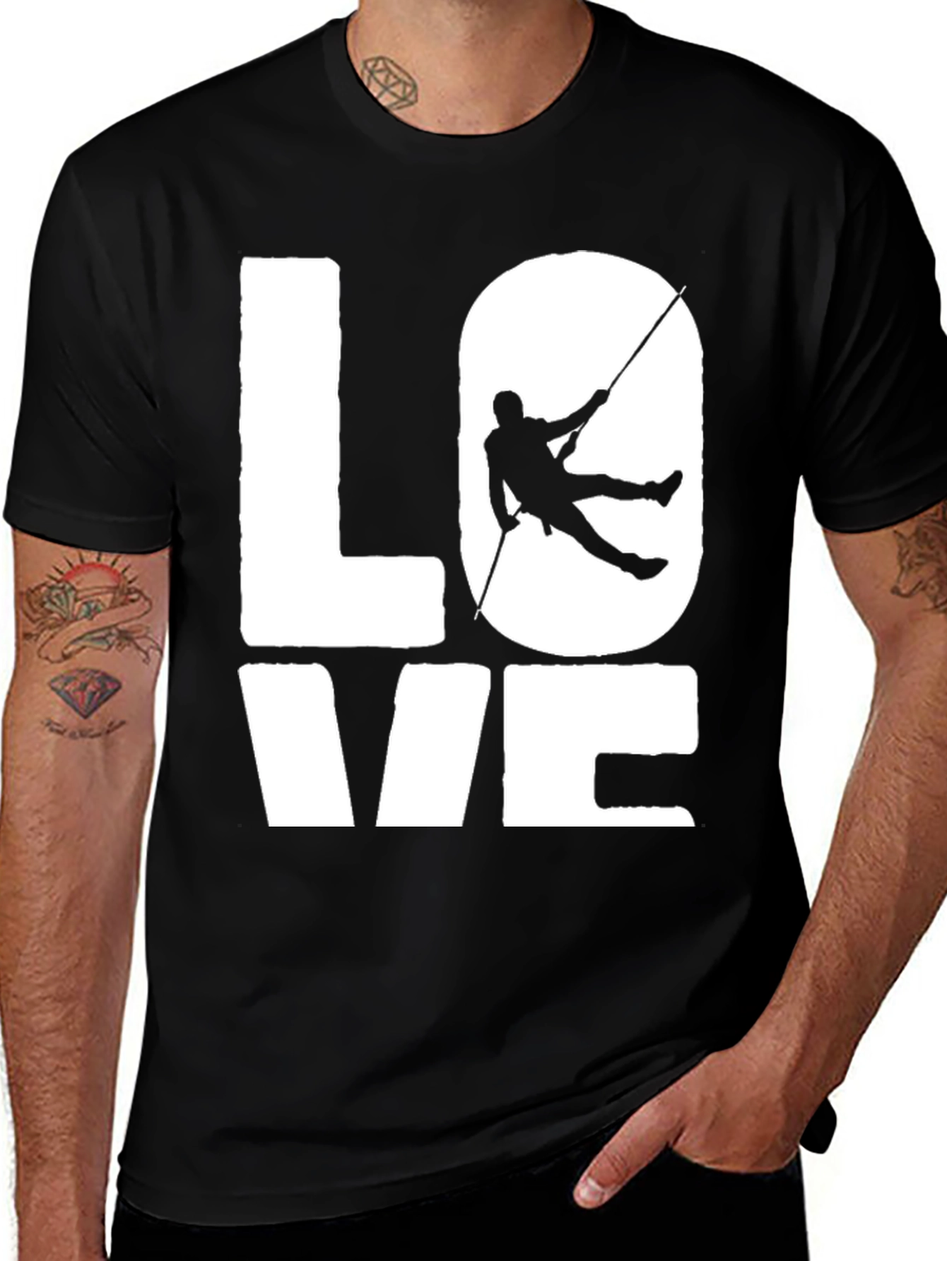 Variant 15 of Love to Climb Black T-Shirt