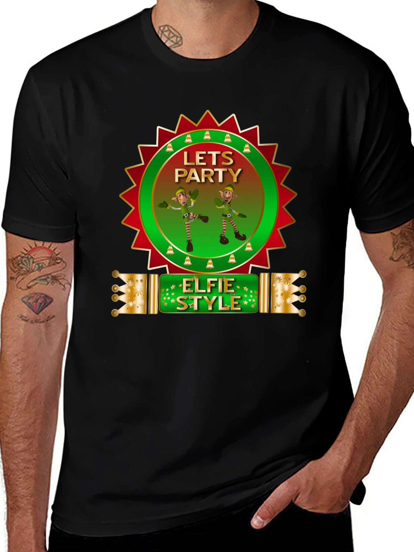 Variant 11 of Elf Party T-Shirt - Festive Christmas Style