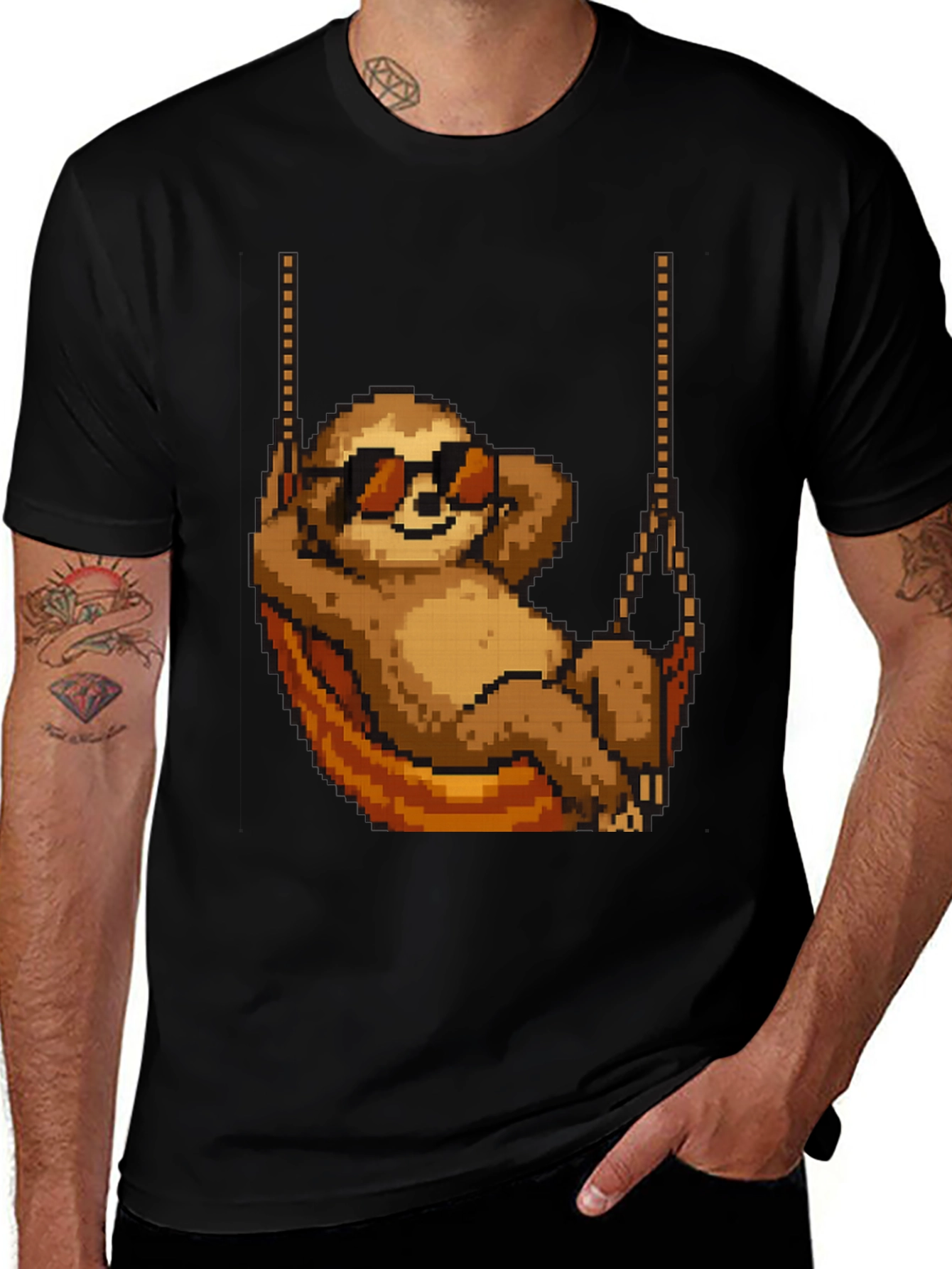 Variant 19 of Pixel Sloth T-Shirt - Chill Mode Activated