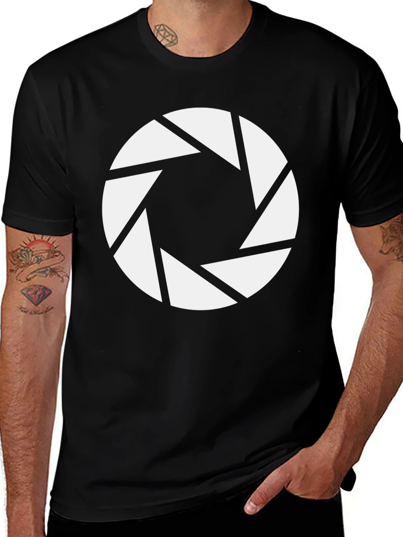 Variant 14 of Aperture Science Logo T-Shirt - Black