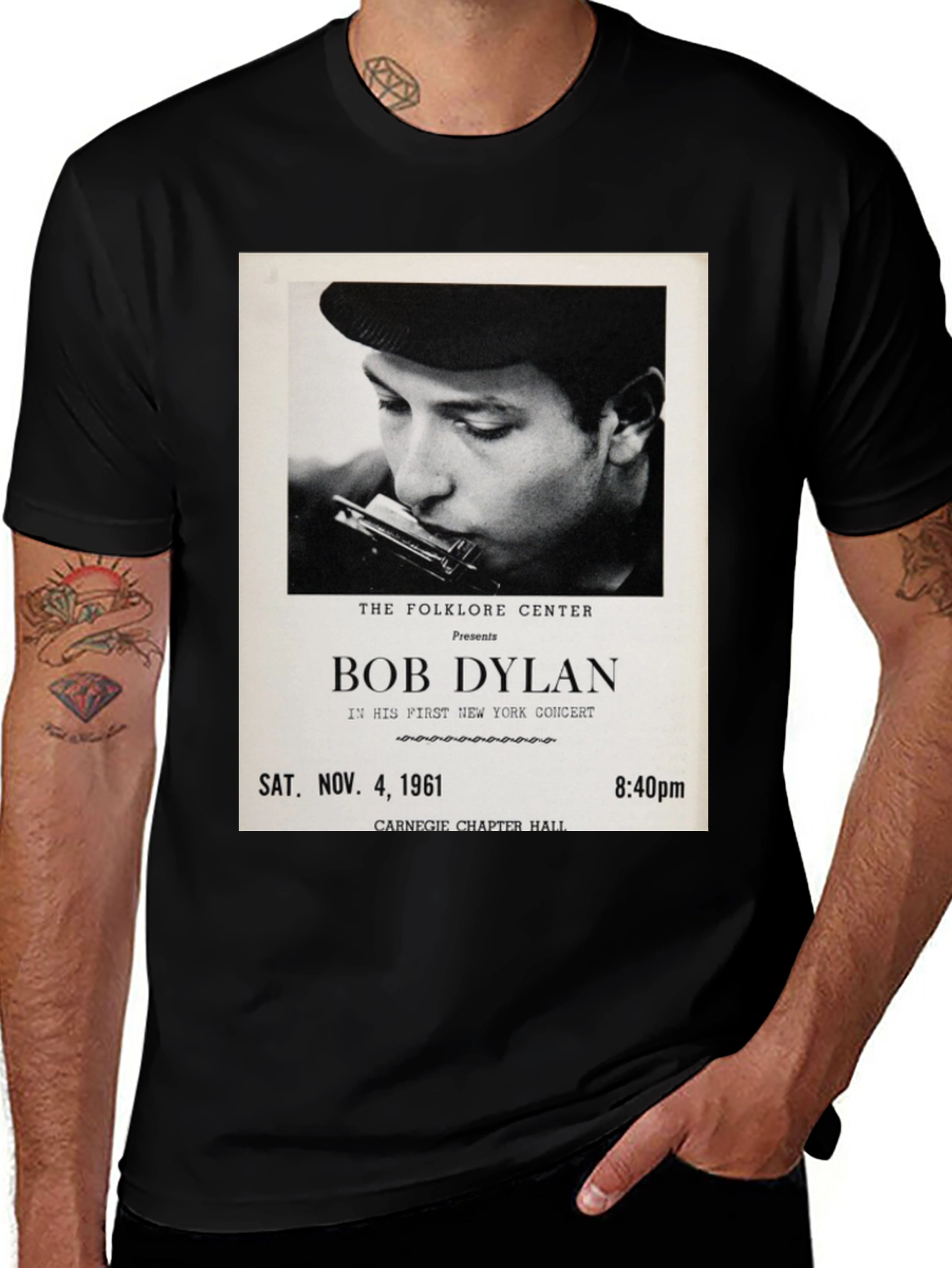 Variant 23 of Bob Dylan Concert Tee - Sat. Nov. 4, 1961