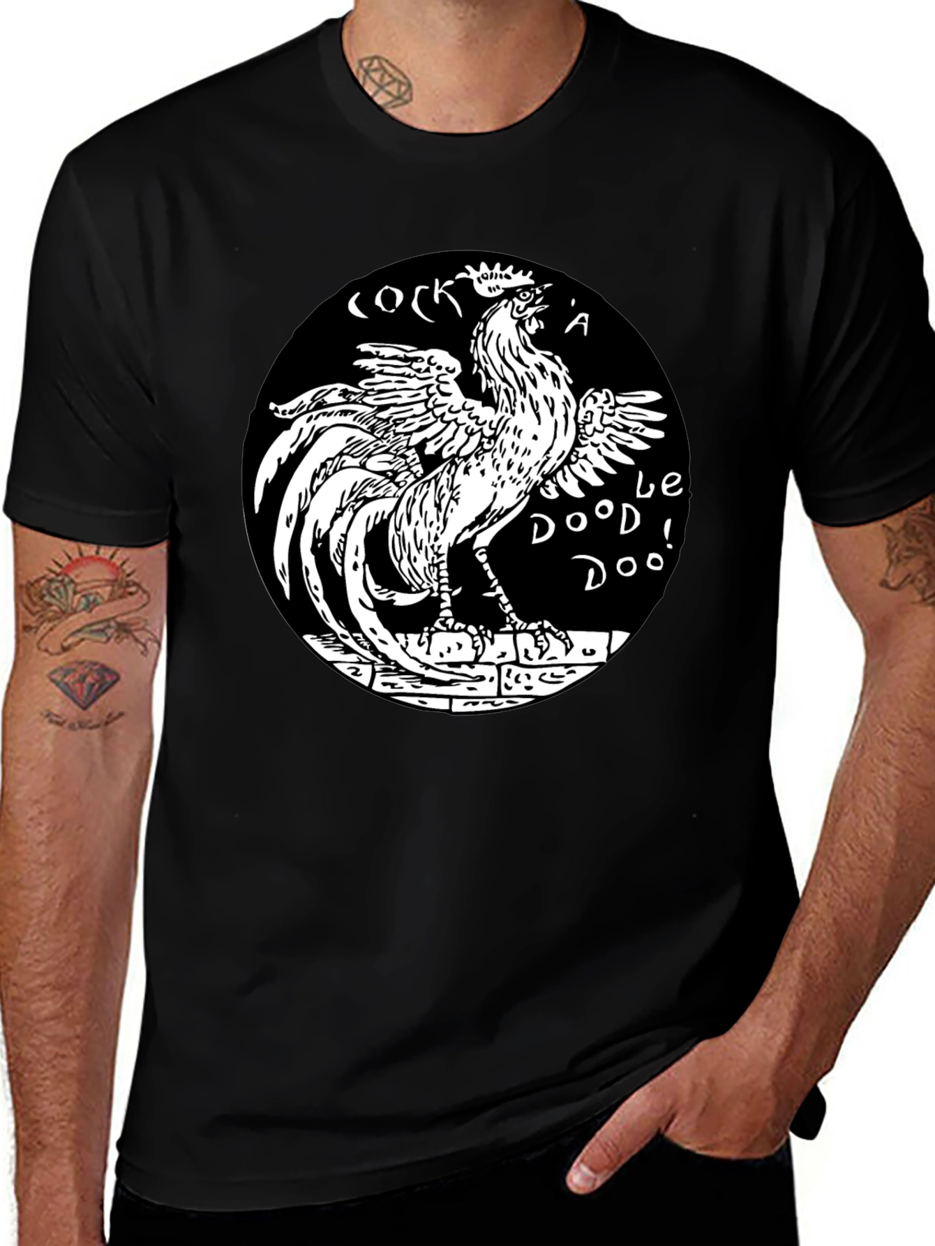 Variant 30 of Cock-a-doodle-doo Black Graphic Tee