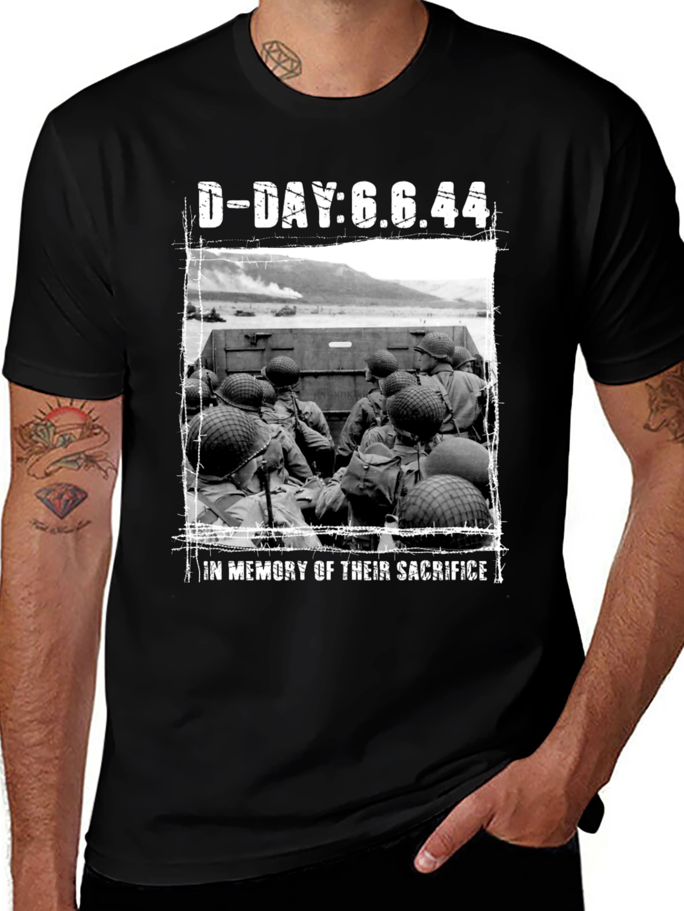 D-Day 6.6.44 T-Shirt - In Memory of Their Sacrifice