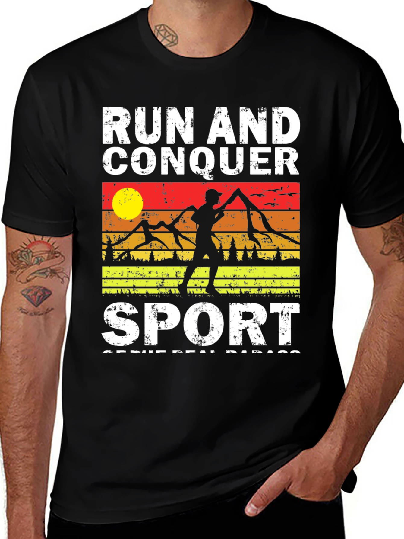 Variant 25 of Run And Conquer Sport Tee - Active Lifestyle Apparel