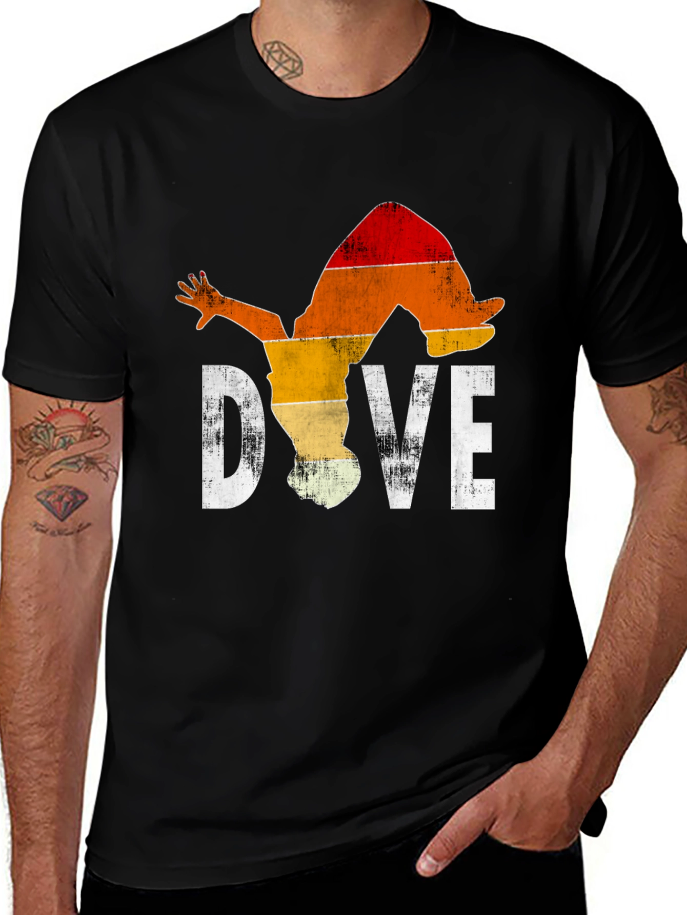 Vintage Dive Shirt - Distressed Graphic Tee