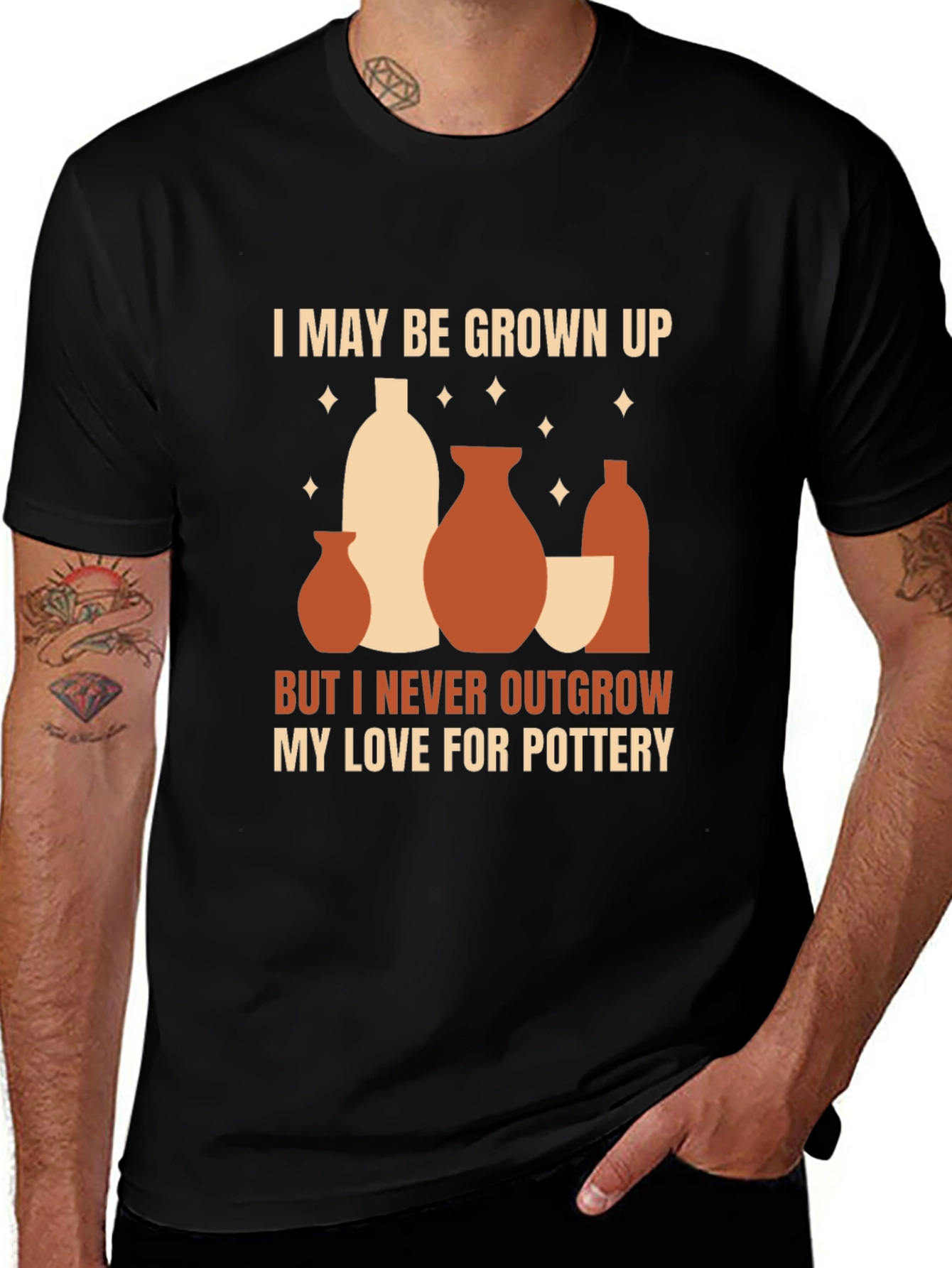 Variant 19 of Pottery Lover T-Shirt - Never Outgrow My Love