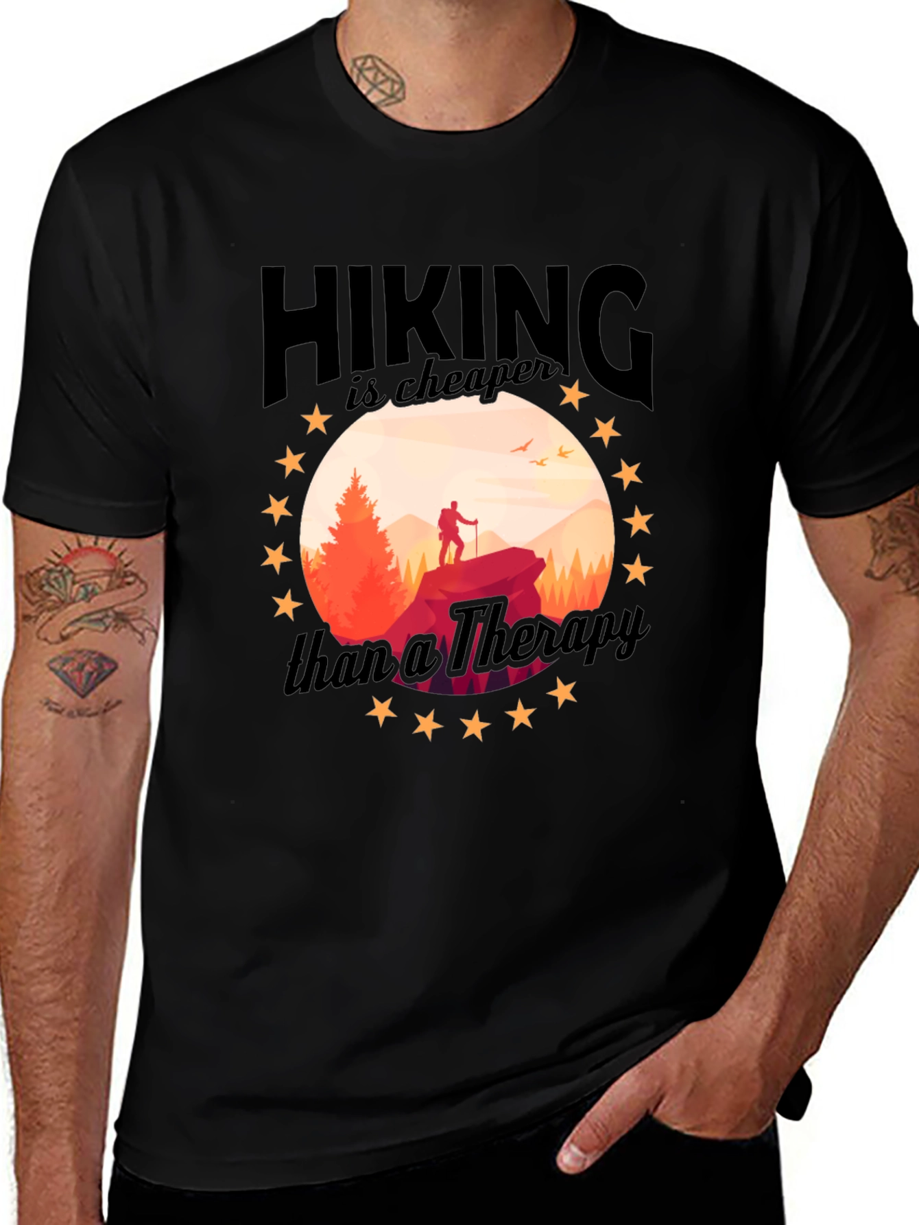 Variant 26 of Hiking Therapy Graphic Tee - Adventure Shirt
