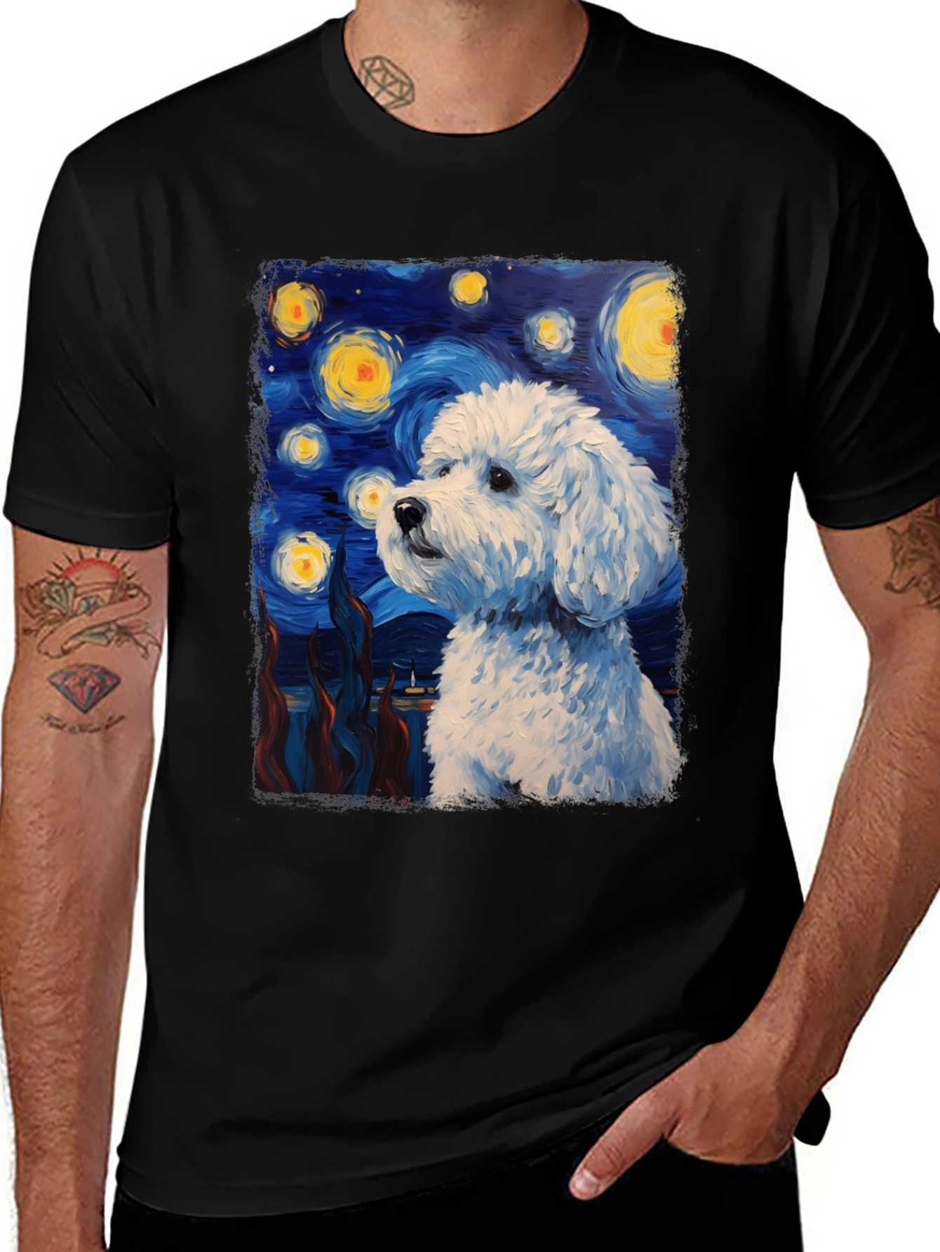 Variant 27 of Starry Dog Art T-Shirt