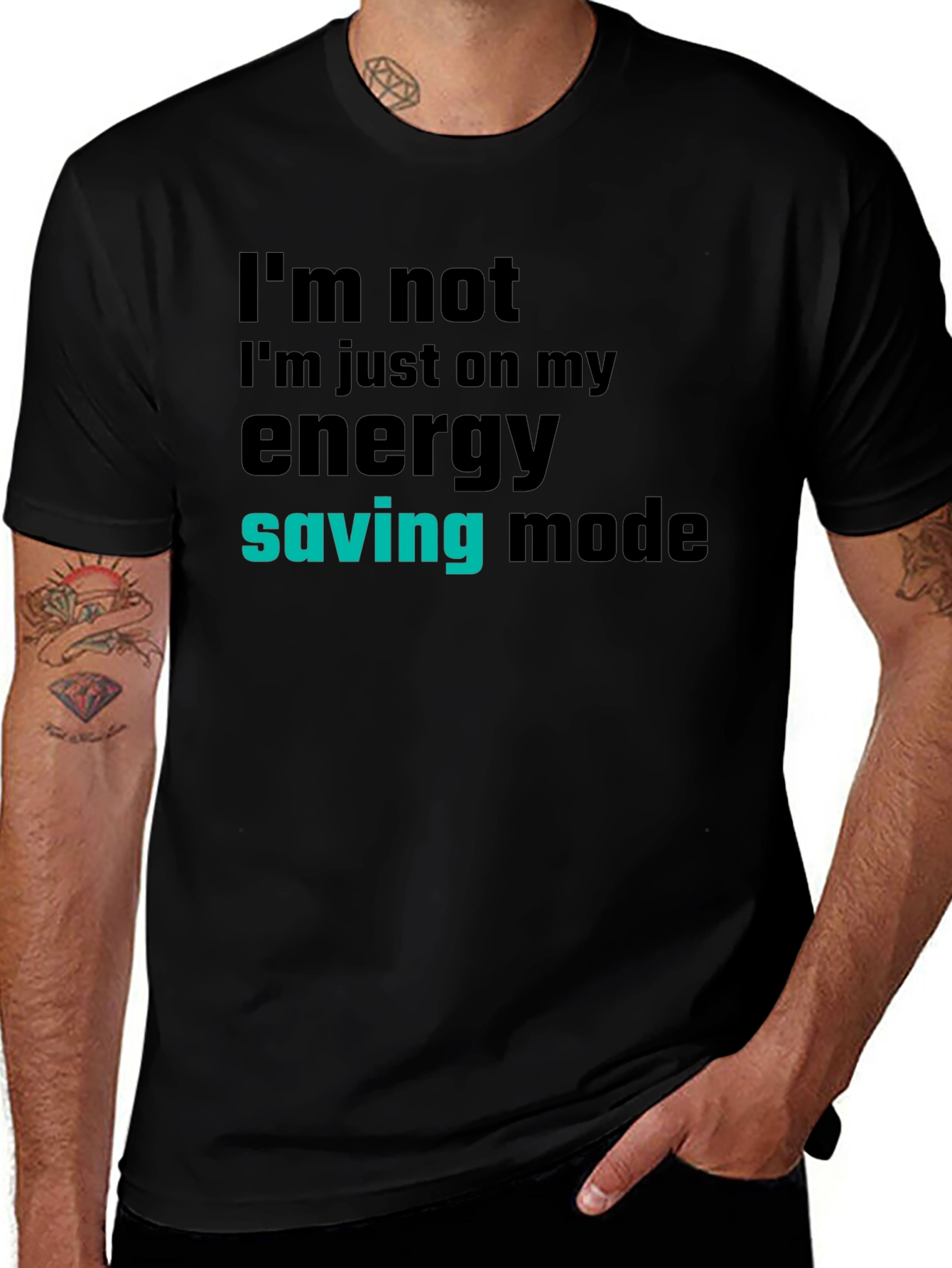 Variant 21 of Energy Saving Mode T-Shirt - Funny Graphic Tee
