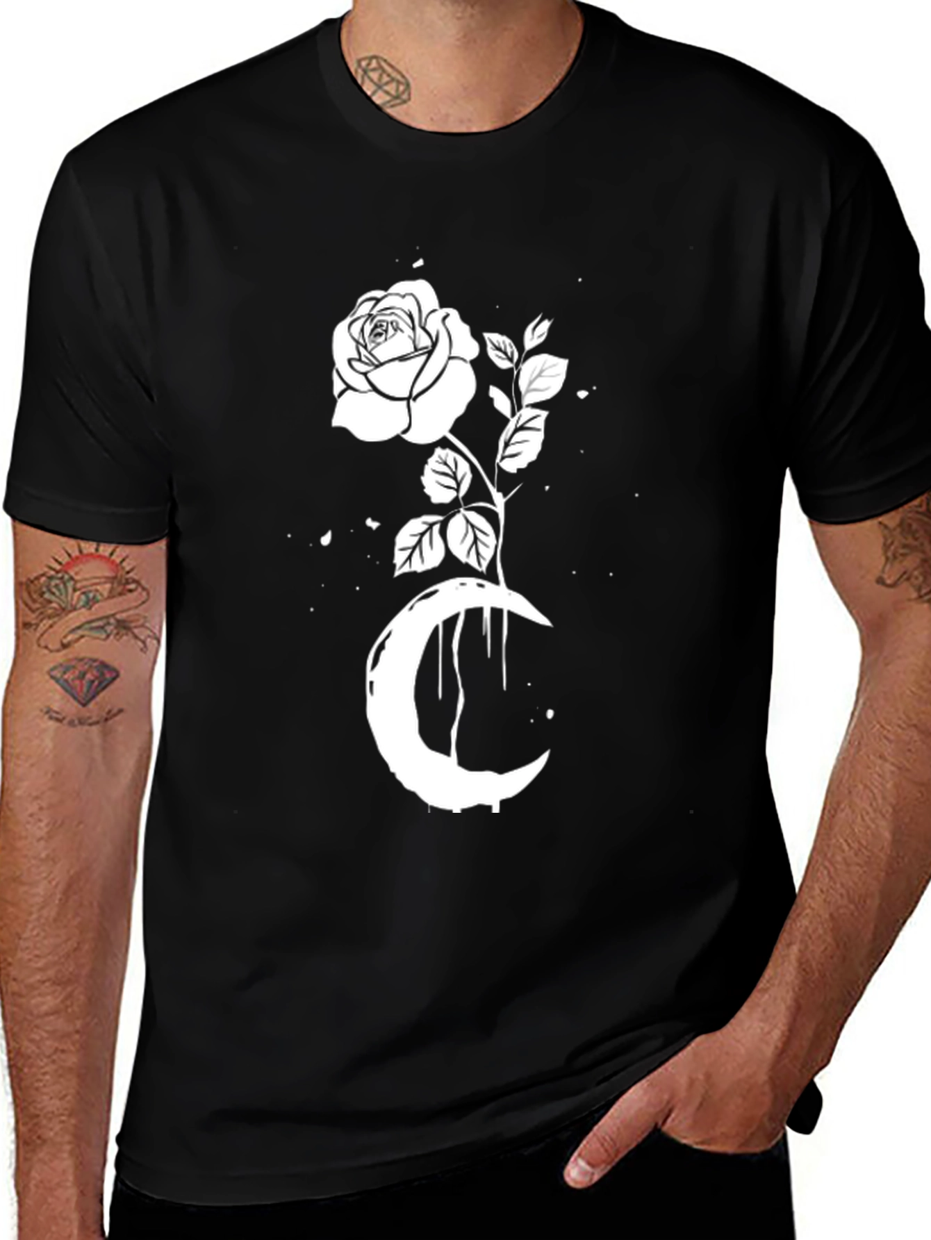 Variant 21 of Rose & Crescent Moon Graphic Tee