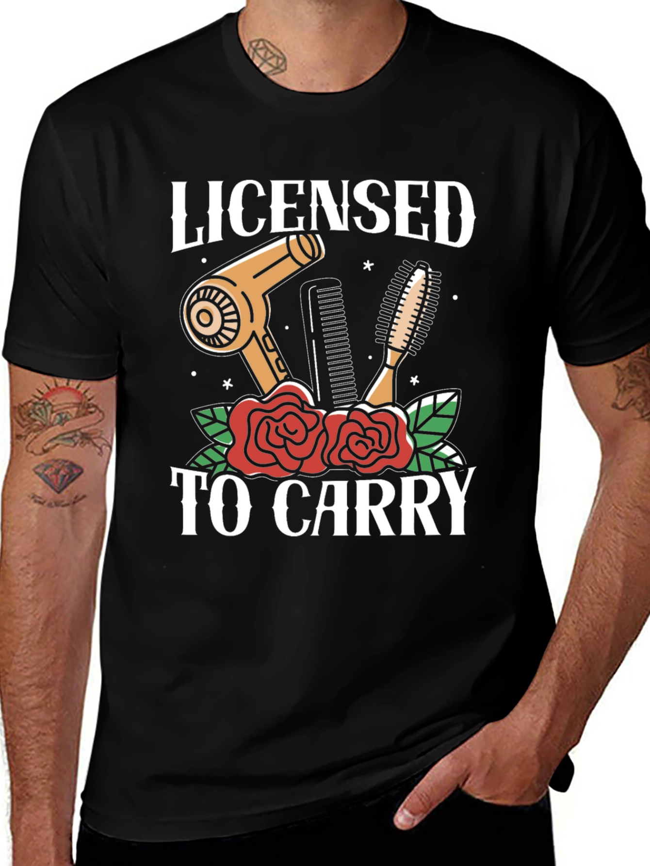 Variant 13 of Licensed to Carry Hair Stylist Graphic T-Shirt