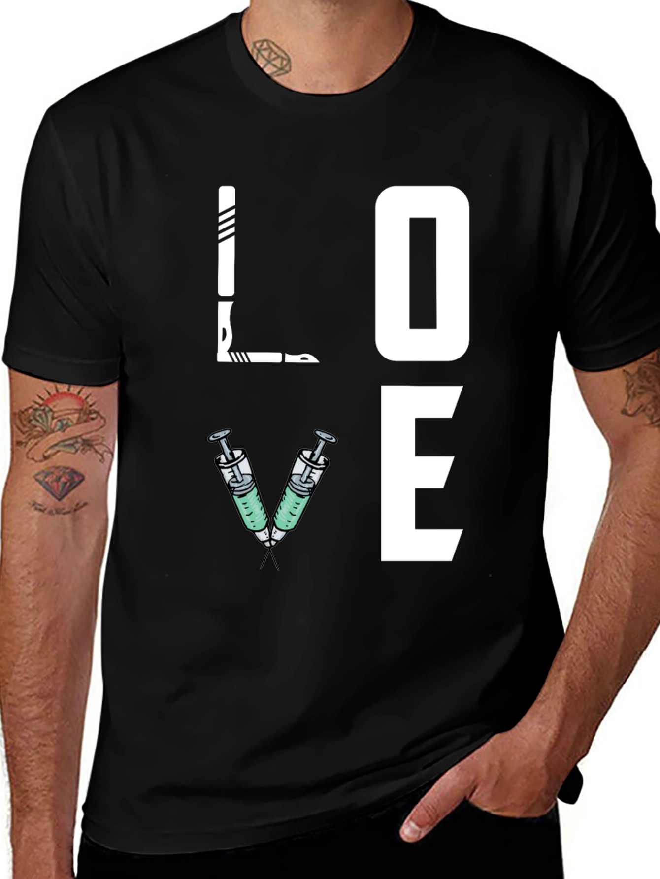 LOVE Syringe T-Shirt - Vaccinate with Love