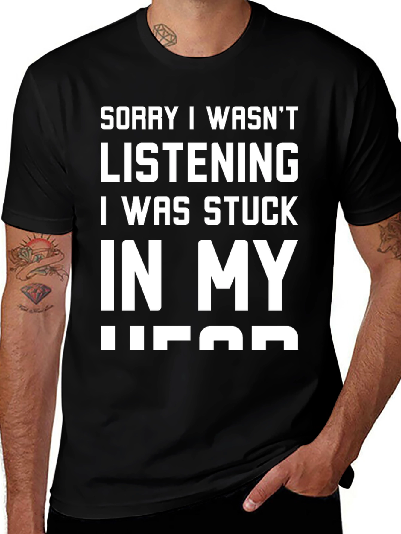 Variant 6 of Stuck In My Head Graphic Tee - Funny Slogan T-Shirt