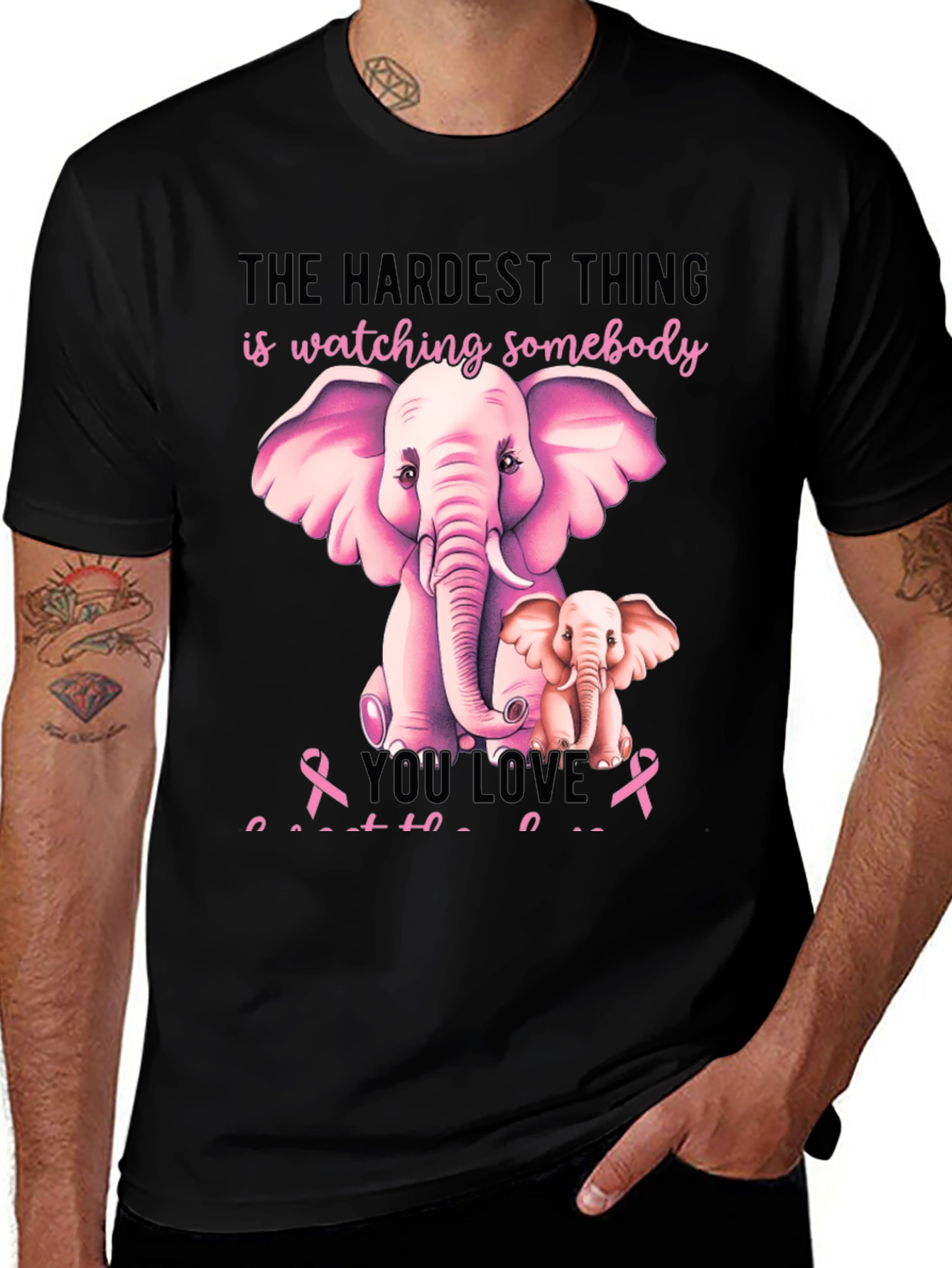 Elephant Breast Cancer Awareness T-Shirt