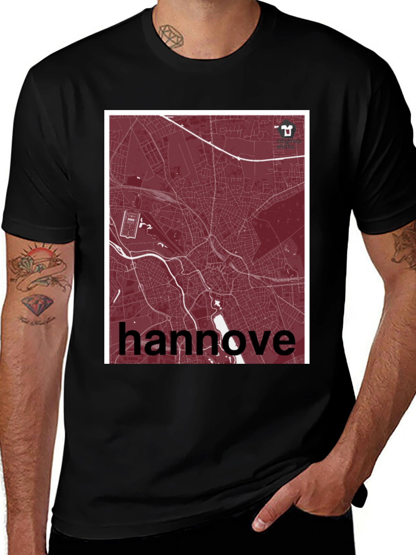 Hannover City Map T-Shirt