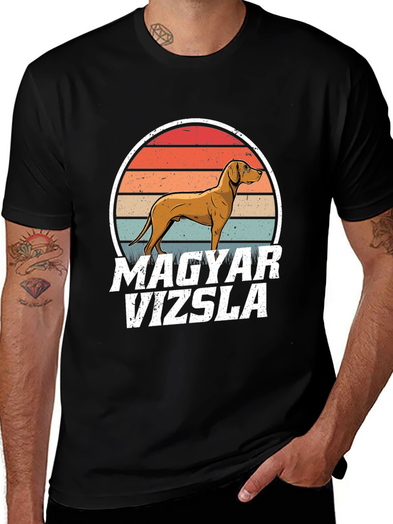 Magyar Vizsla Dog T-Shirt - Sunset Graphic Tee
