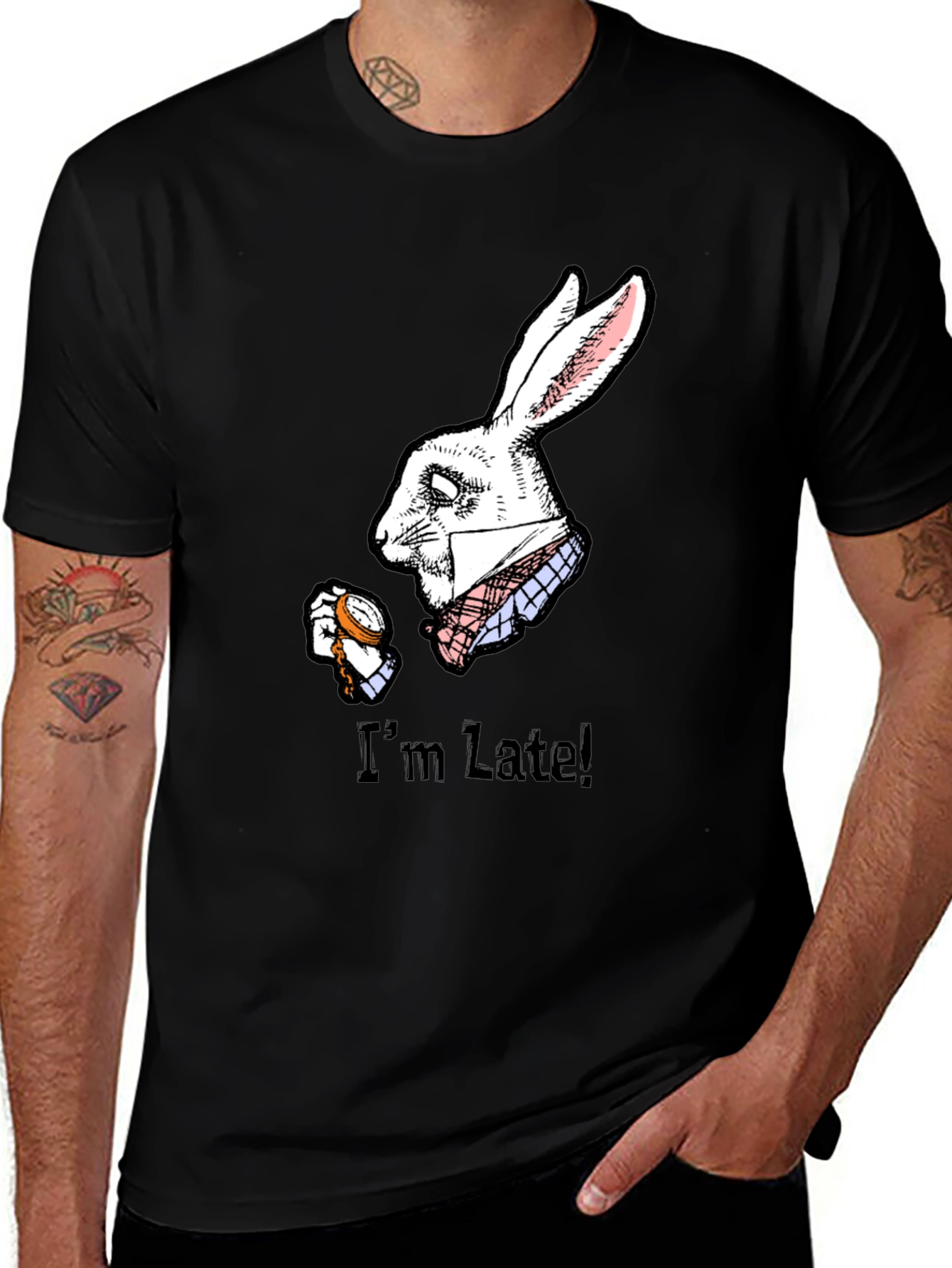 I'm Late! White Rabbit Graphic Tee