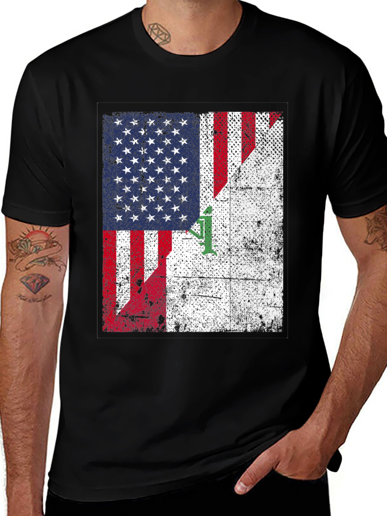 USA Iraq Flag T-Shirt