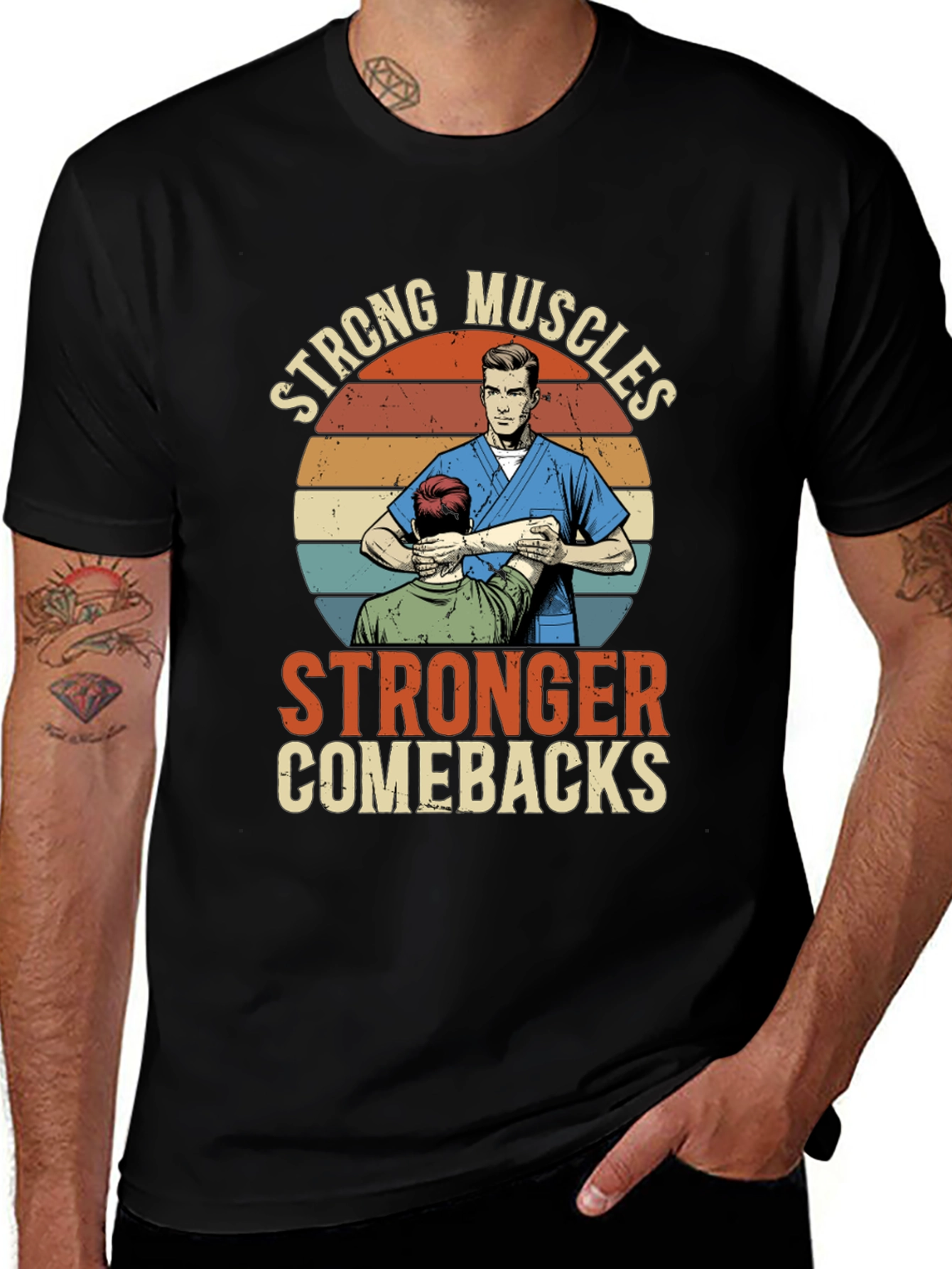 Variant 3 of Strong Muscles Stronger Comebacks T-Shirt