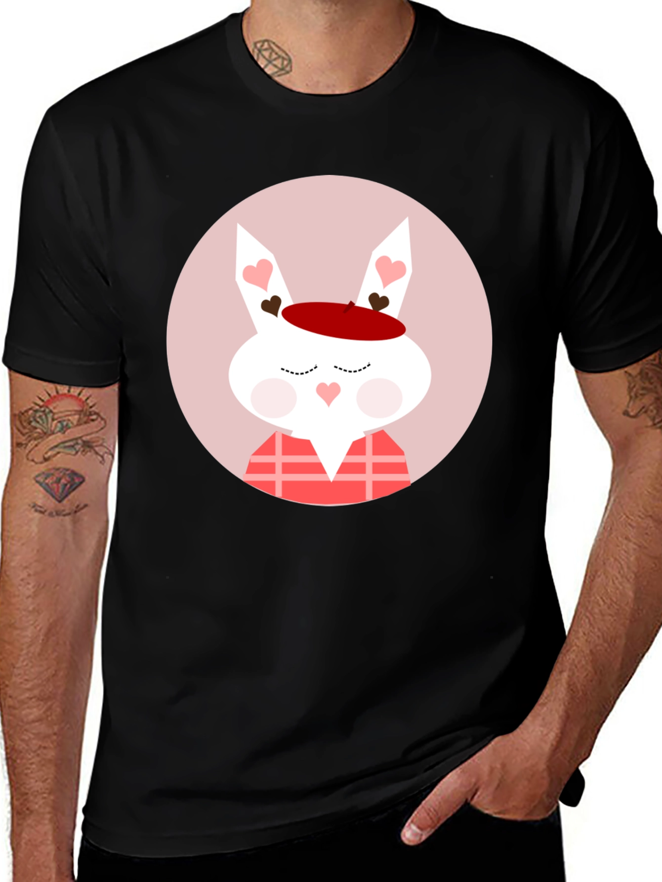 Variant 13 of Cute Valentine's Day Rabbit Graphic T-Shirt