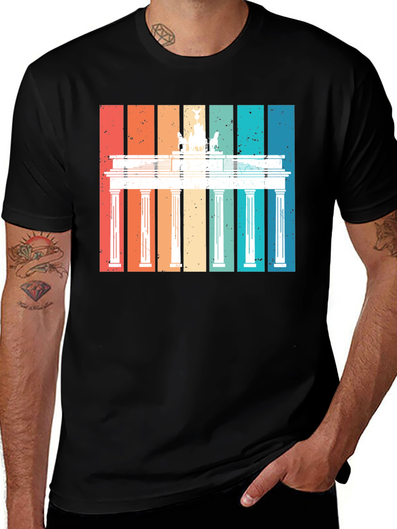 Retro Berlin Brandenburg Gate T-Shirt