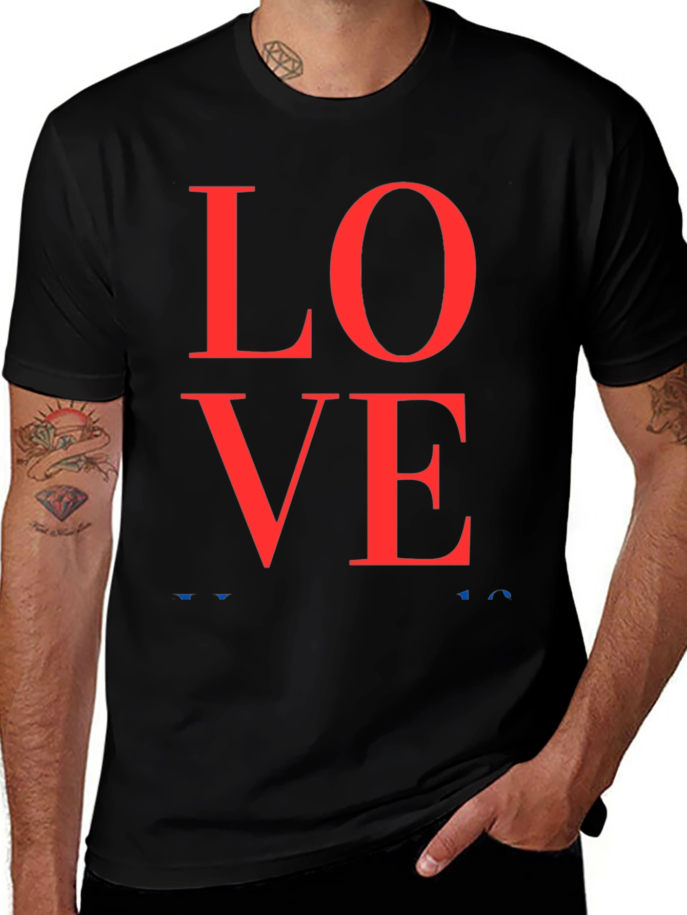 Variant 11 of LOVE Graphic Print Black T-Shirt