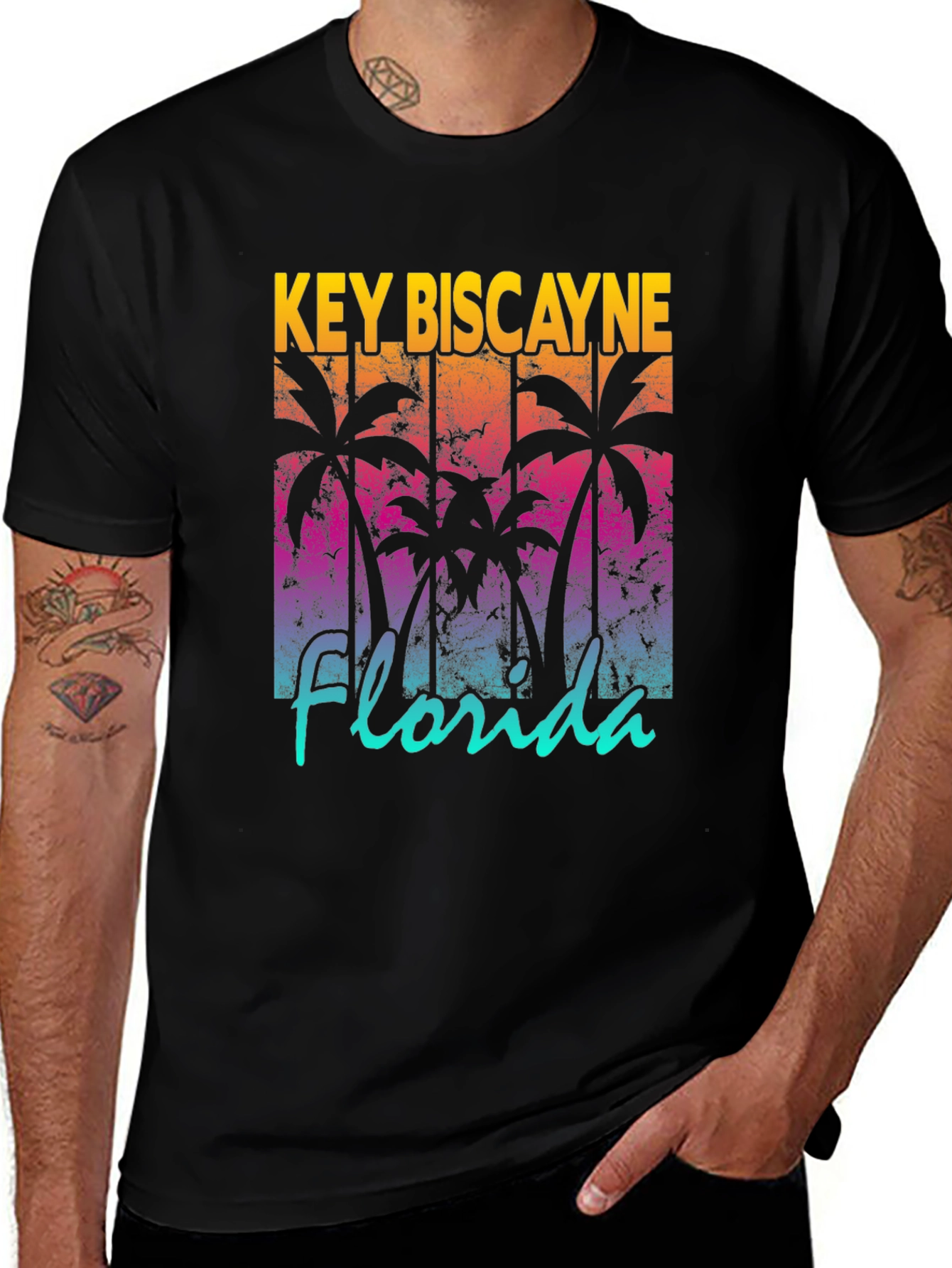 Key Biscayne Florida Palm Tree T-Shirt
