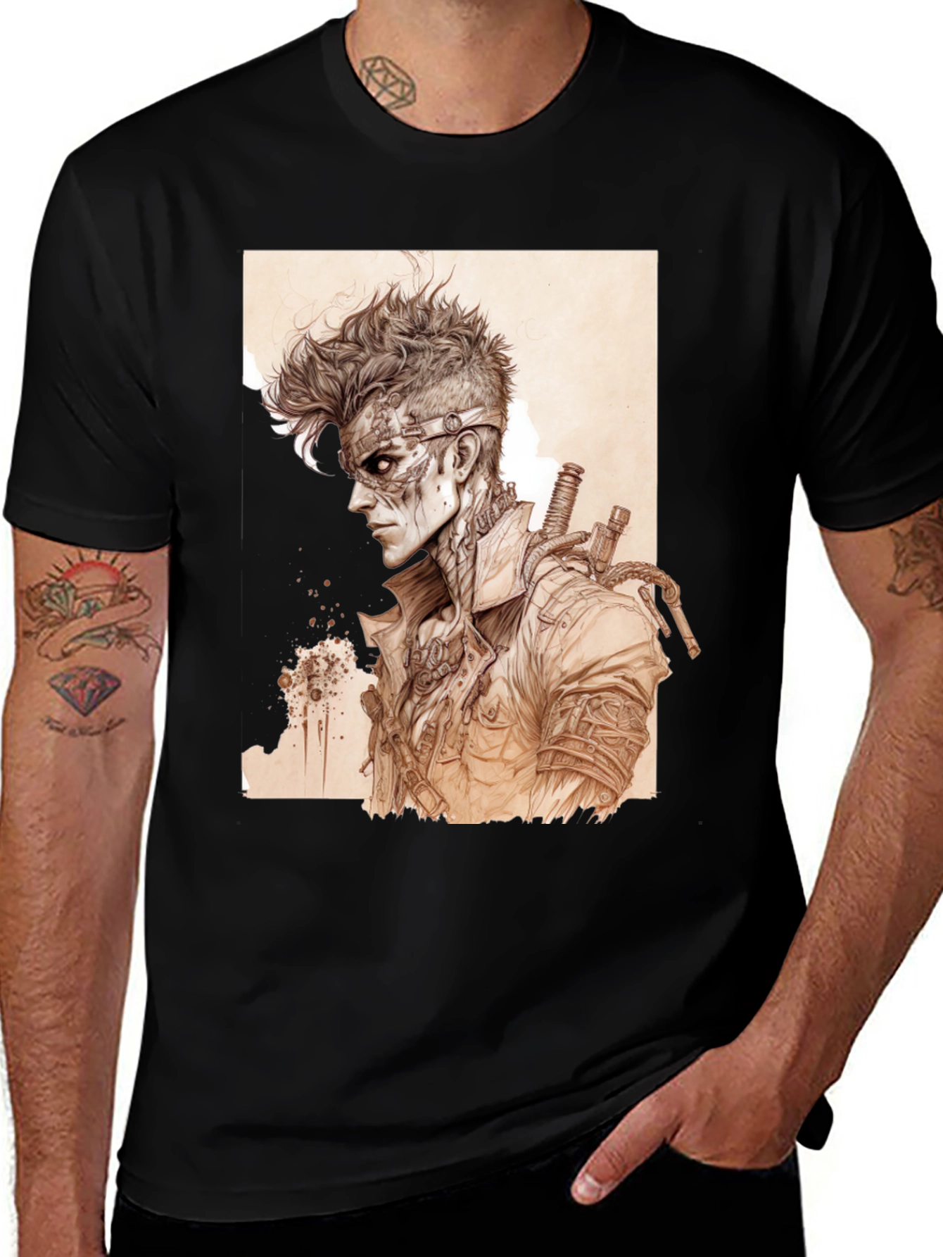 Variant 19 of Cyberpunk Style Graphic T-Shirt