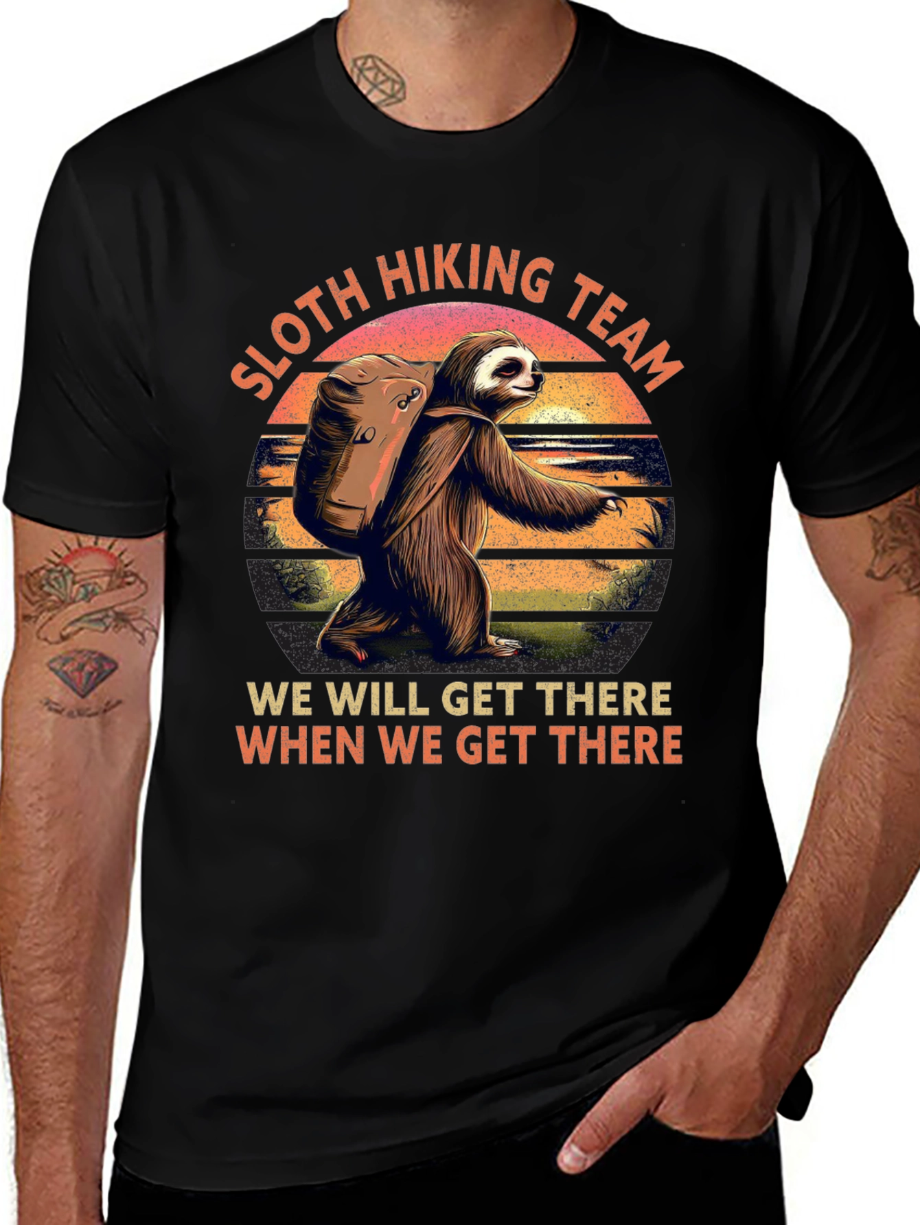Variant 22 of Sloth Hiking Team T-Shirt