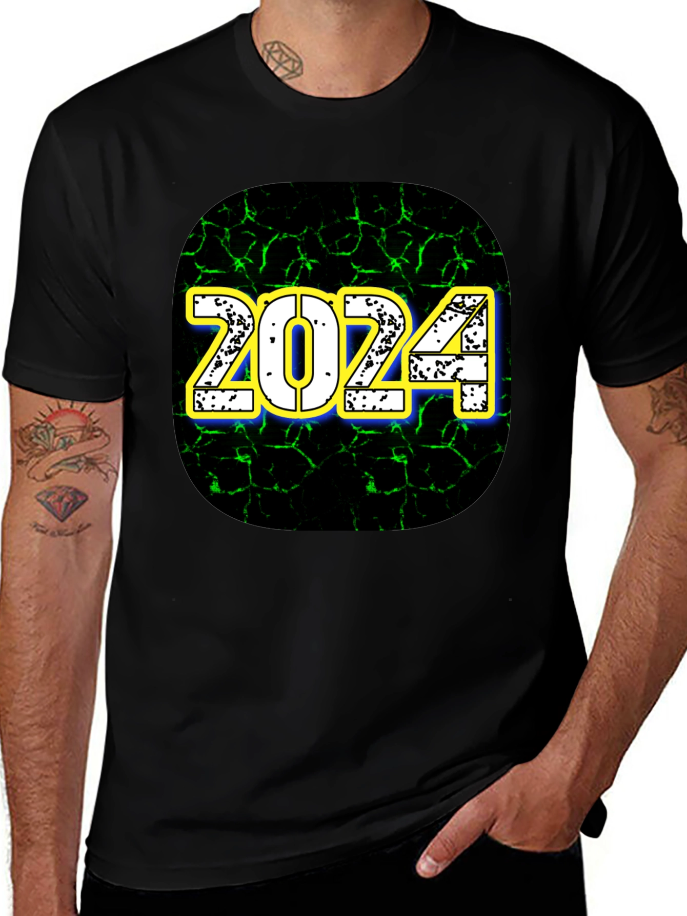 2024 Graphic Tee - Black Cotton Blend