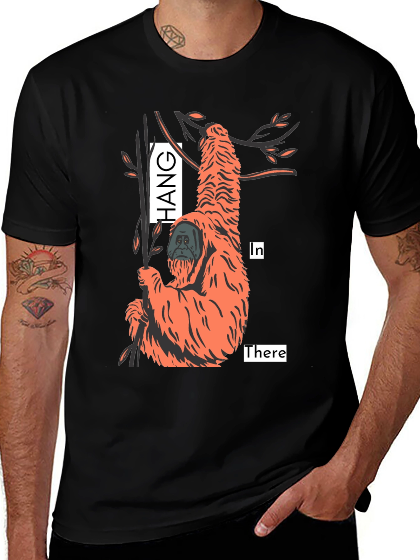 Variant 30 of Hang In There Orangutan Graphic Tee