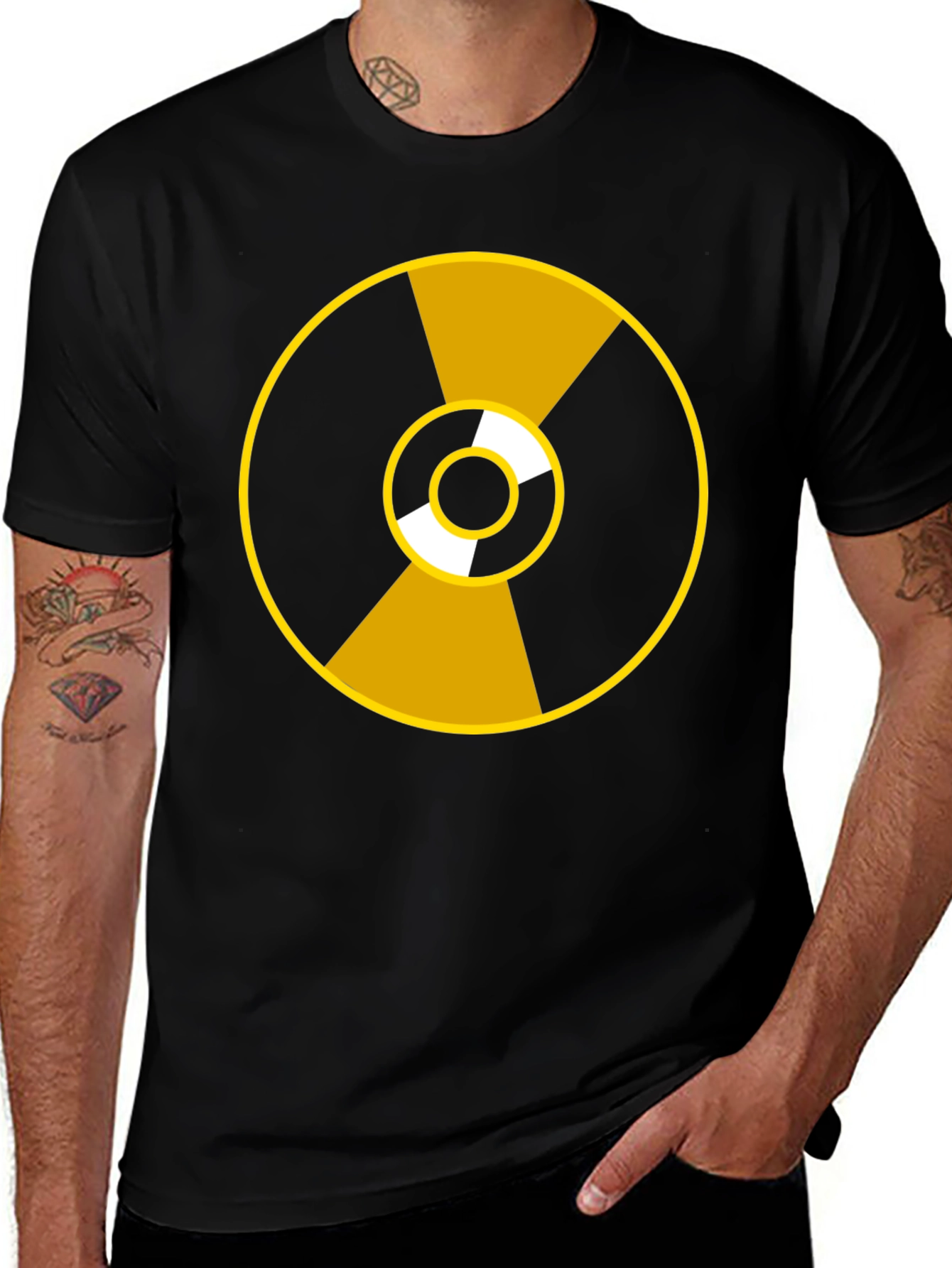 Variant 16 of Nuclear Symbol Graphic Tee - Black