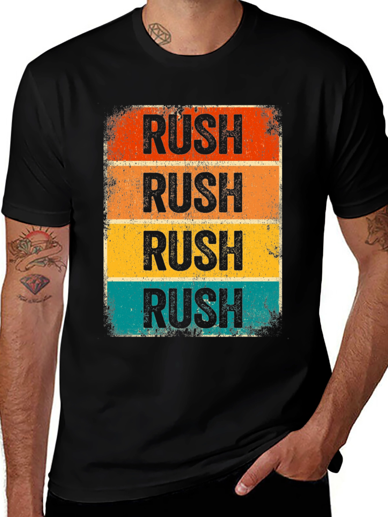 Variant 9 of Vintage Rush T-Shirt - Retro Band Tee