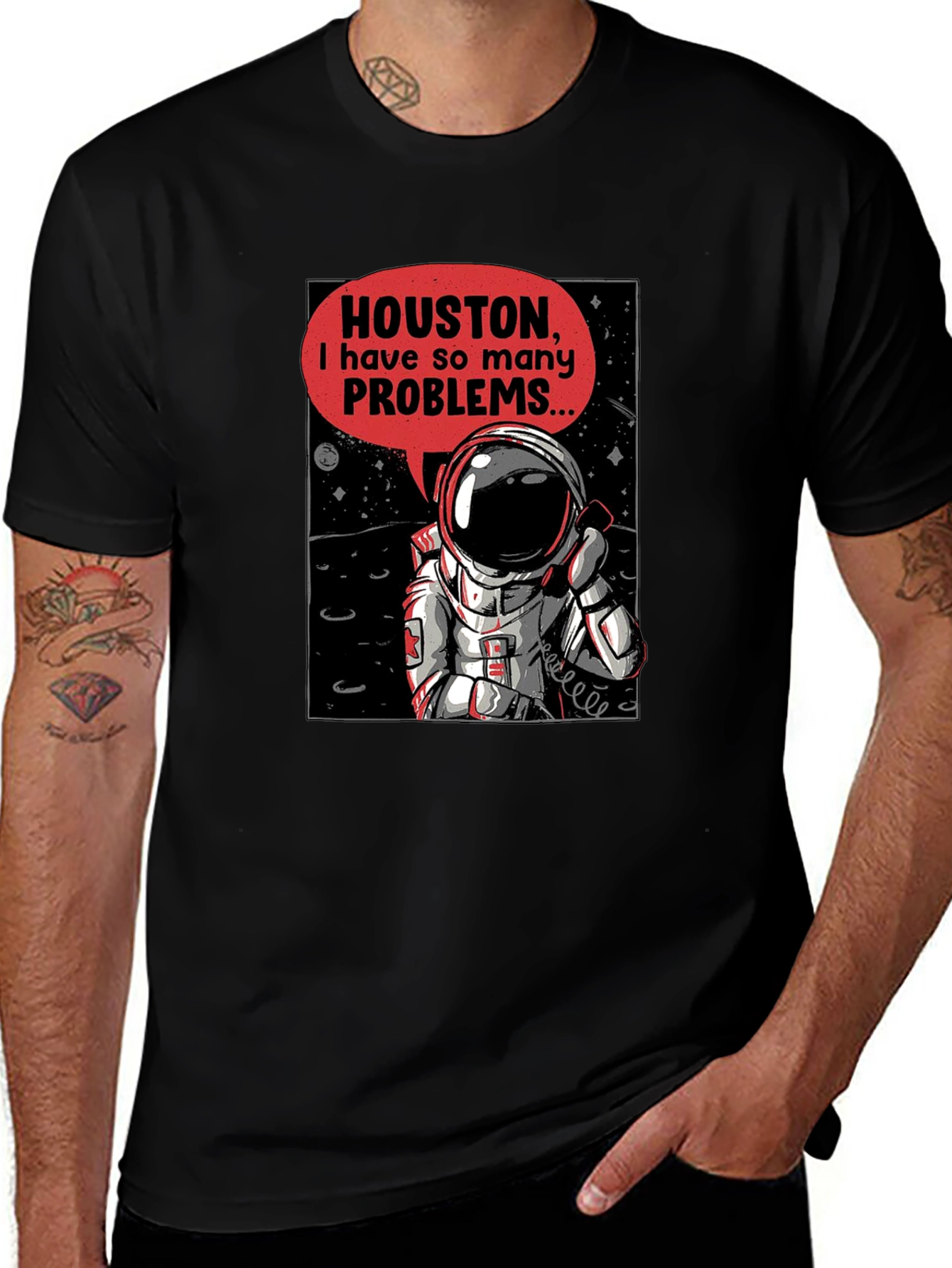 Variant 4 of Houston Astronaut T-Shirt - Space Humor Tee