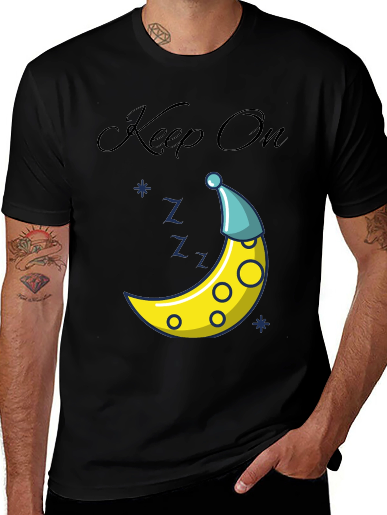 Variant 13 of Sleepy Moon T-Shirt - Keep On Dreamin'