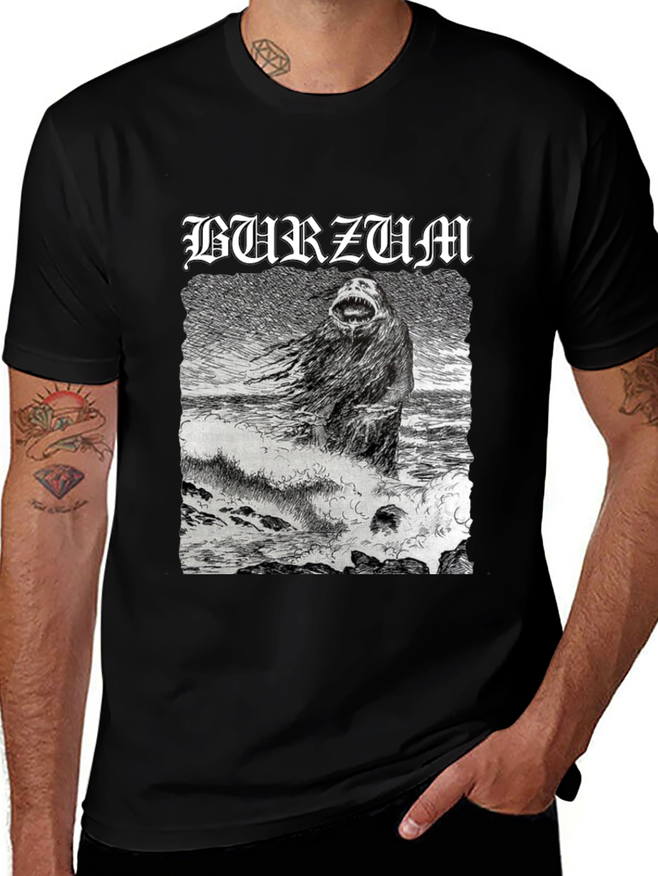 Burzum Filosofem Album Cover Black T-Shirt