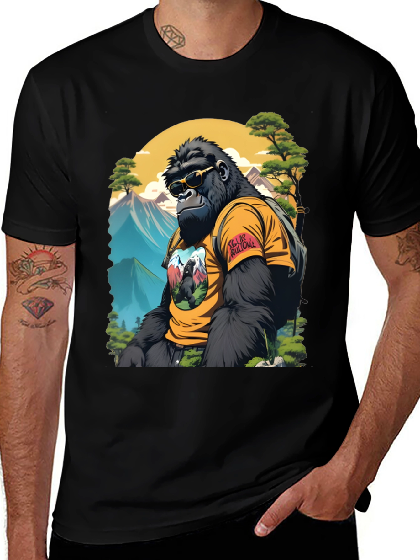 Variant 28 of Cool Gorilla Graphic Tee