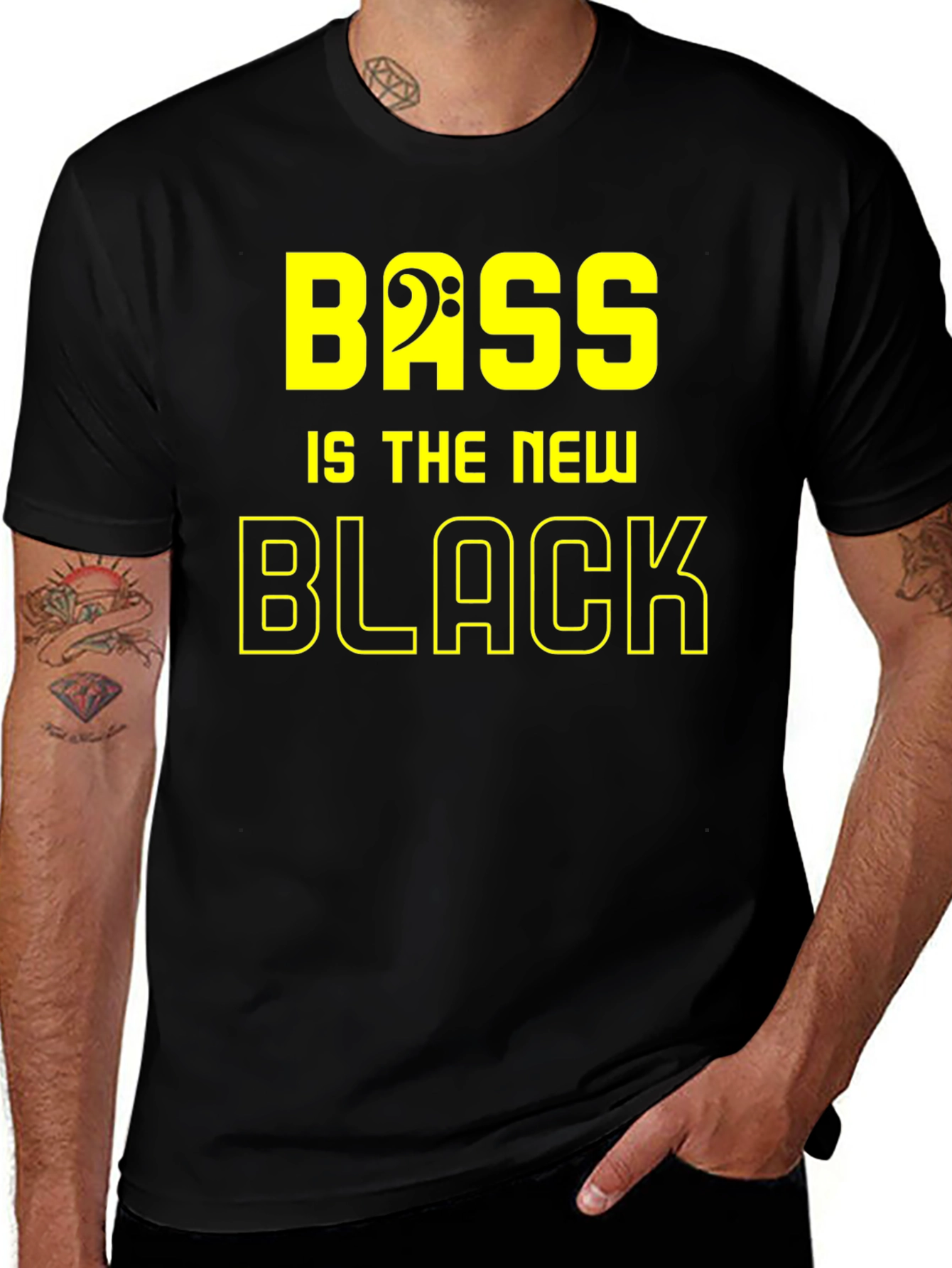 Variant 14 of Bass Is The New Black Graphic T-Shirt