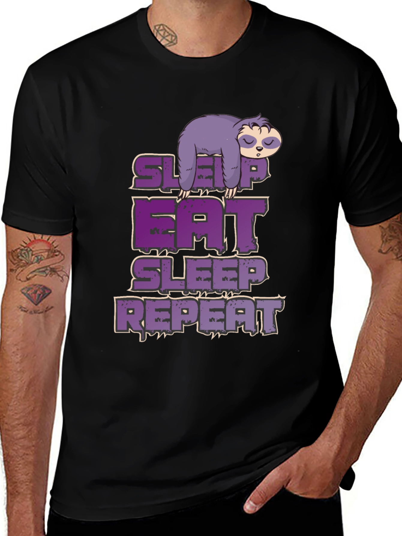 Variant 3 of Sleep Eat Repeat Sloth T-Shirt