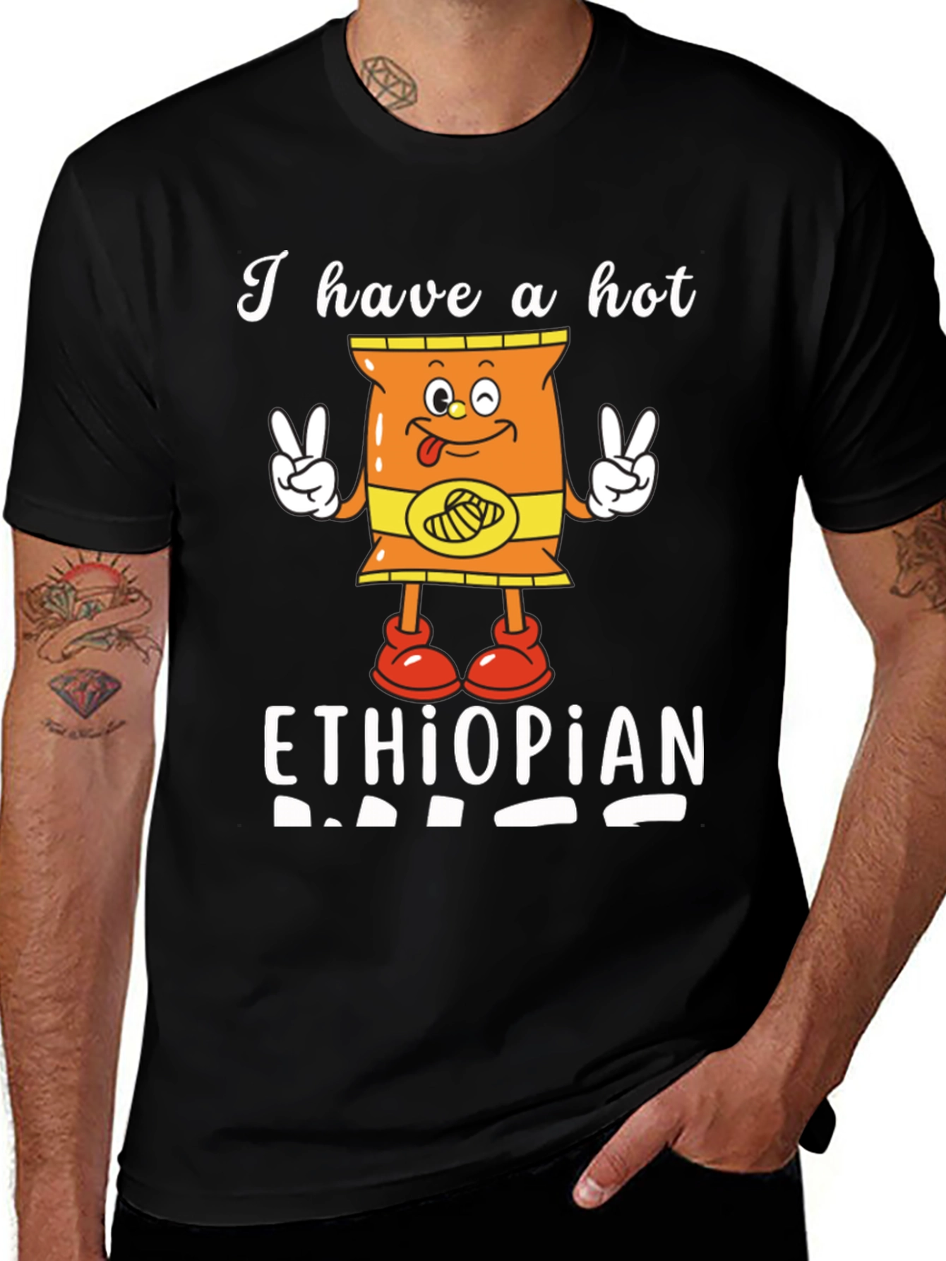 Variant 28 of Funny I Have a Hot Ethiopian Dad T-Shirt