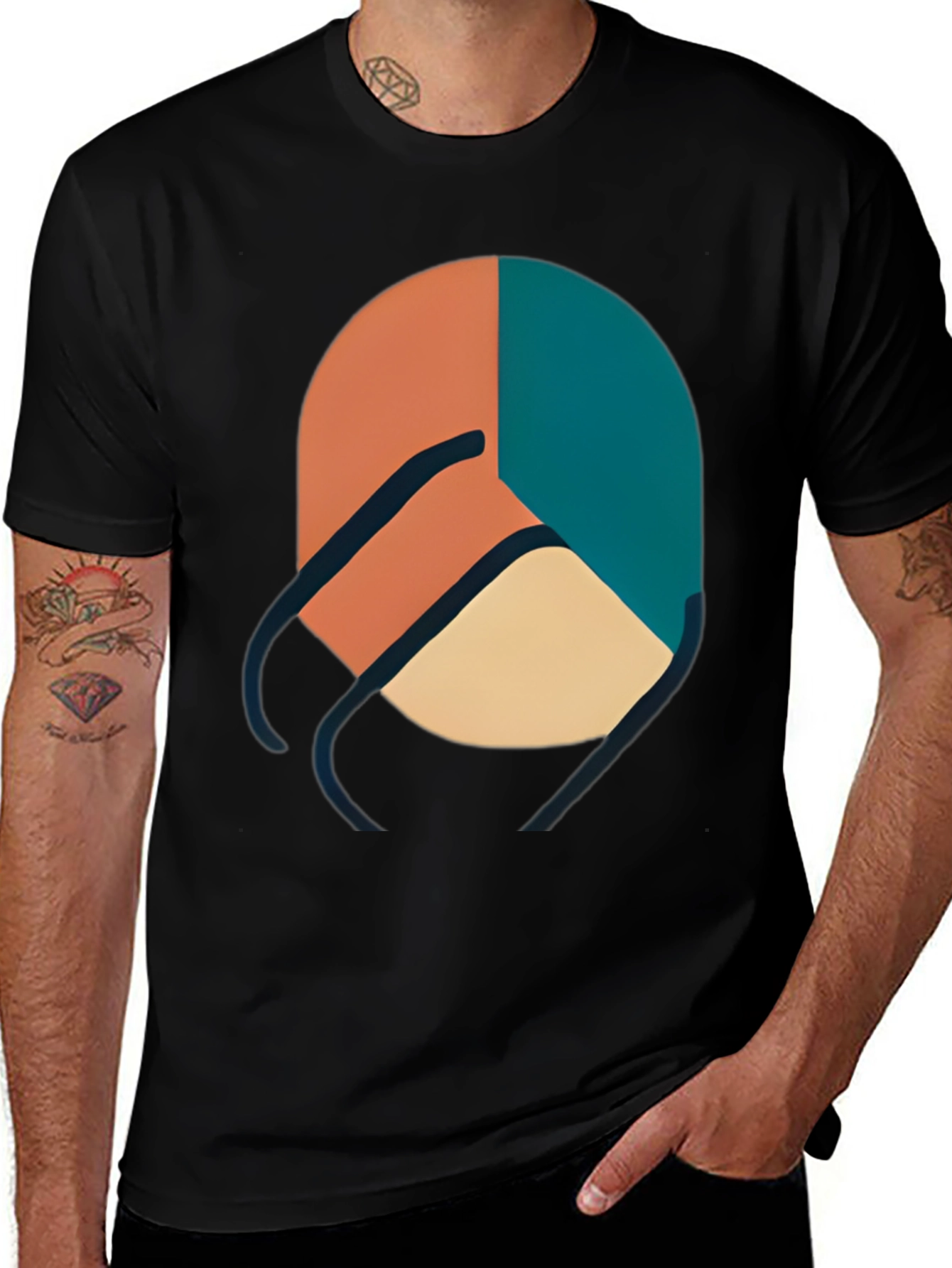 Variant 25 of Abstract Graphic Black T-Shirt