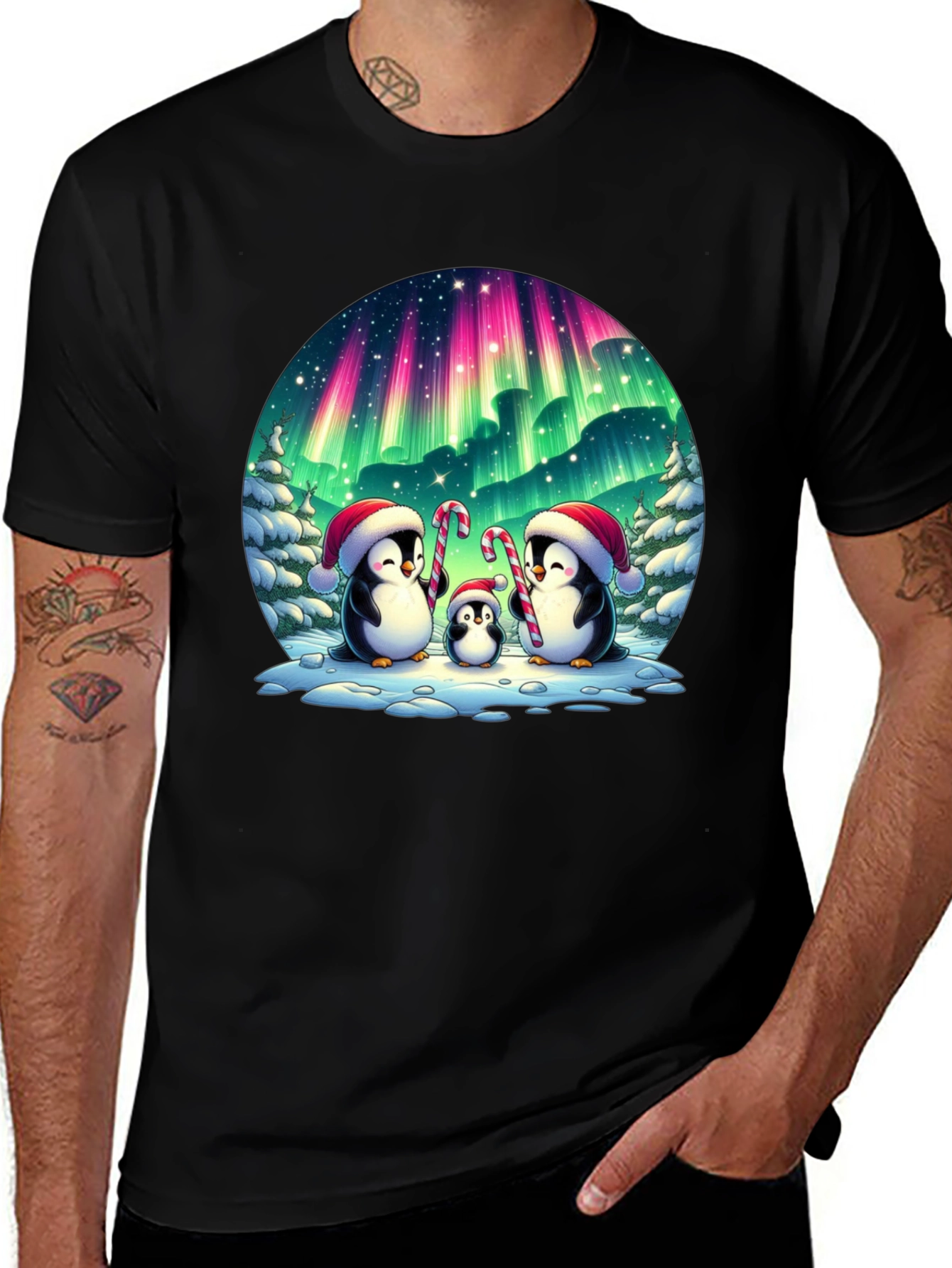 Penguin Family Christmas T-Shirt