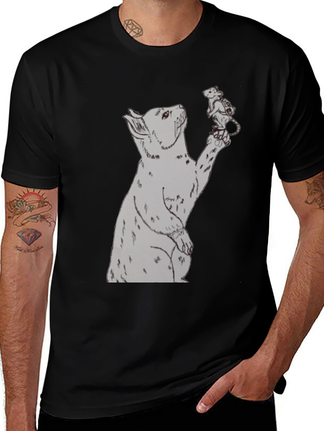 Variant 11 of Bear and Mouse Graphic T-Shirt